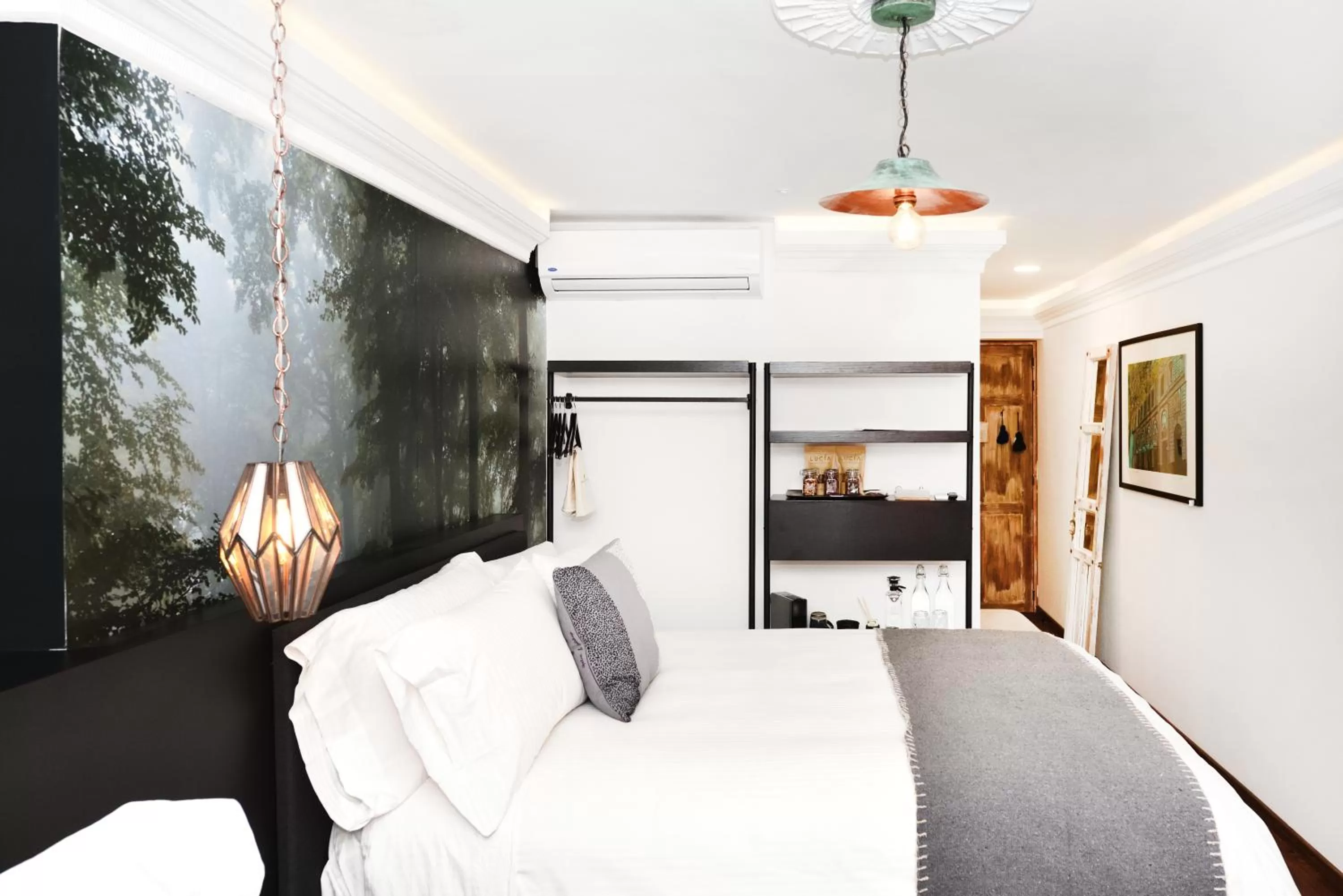 Bed in Orchid House Mexico City