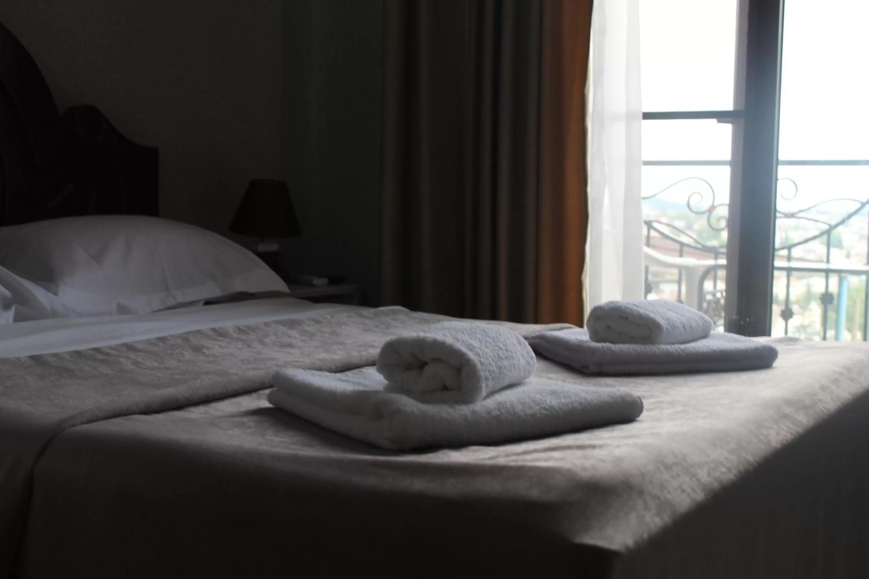 Bed in Hotel Tskhumi