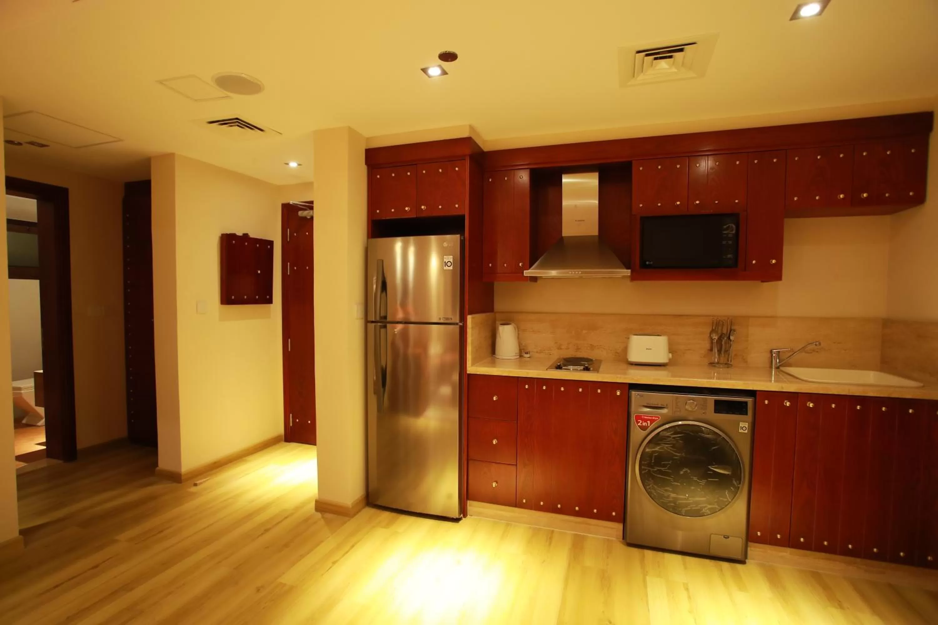 Kitchen or kitchenette in Al Liwan Suites Rawdat Al Khail