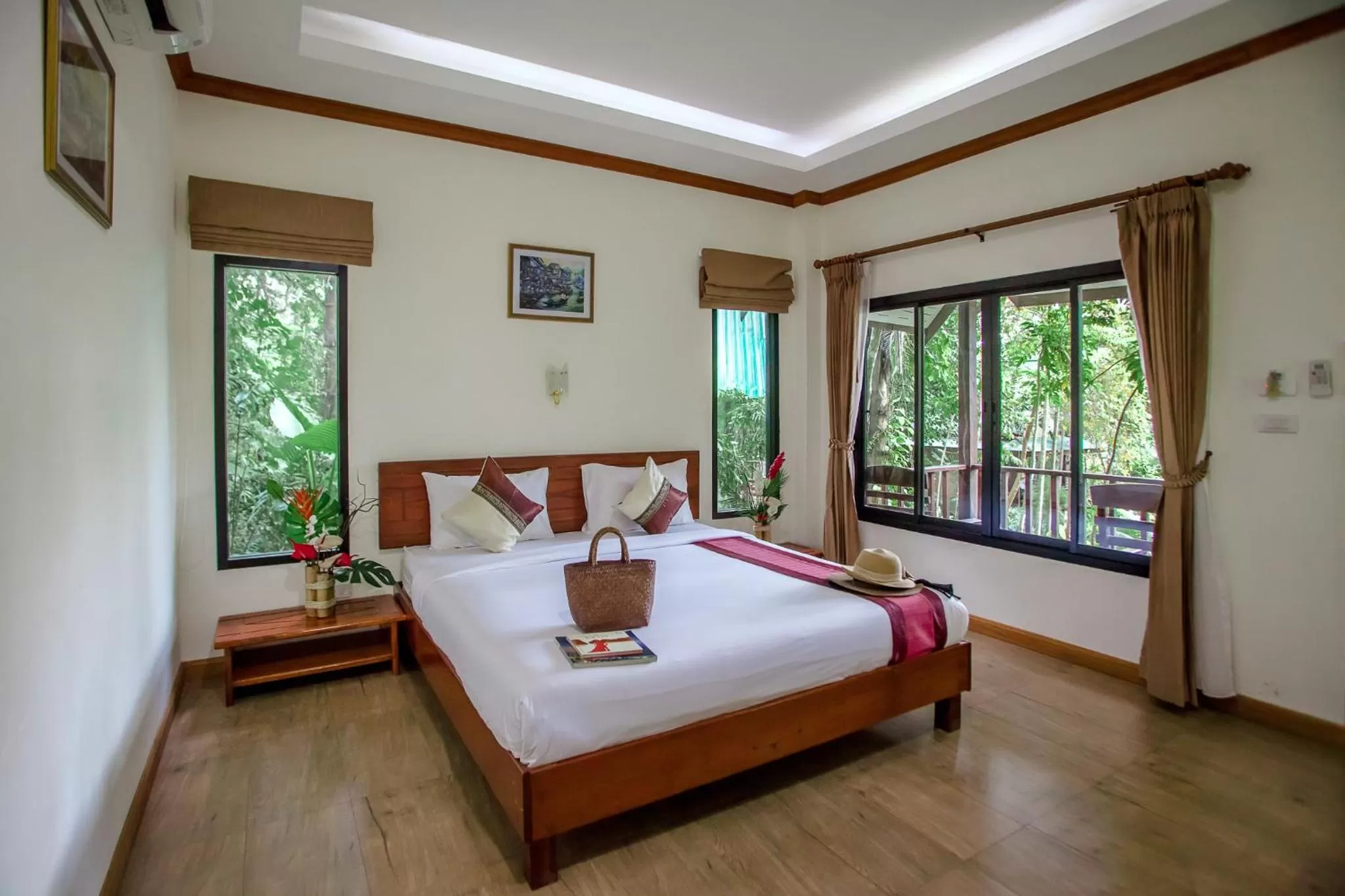 Bed in The Vatika Resort and Spa