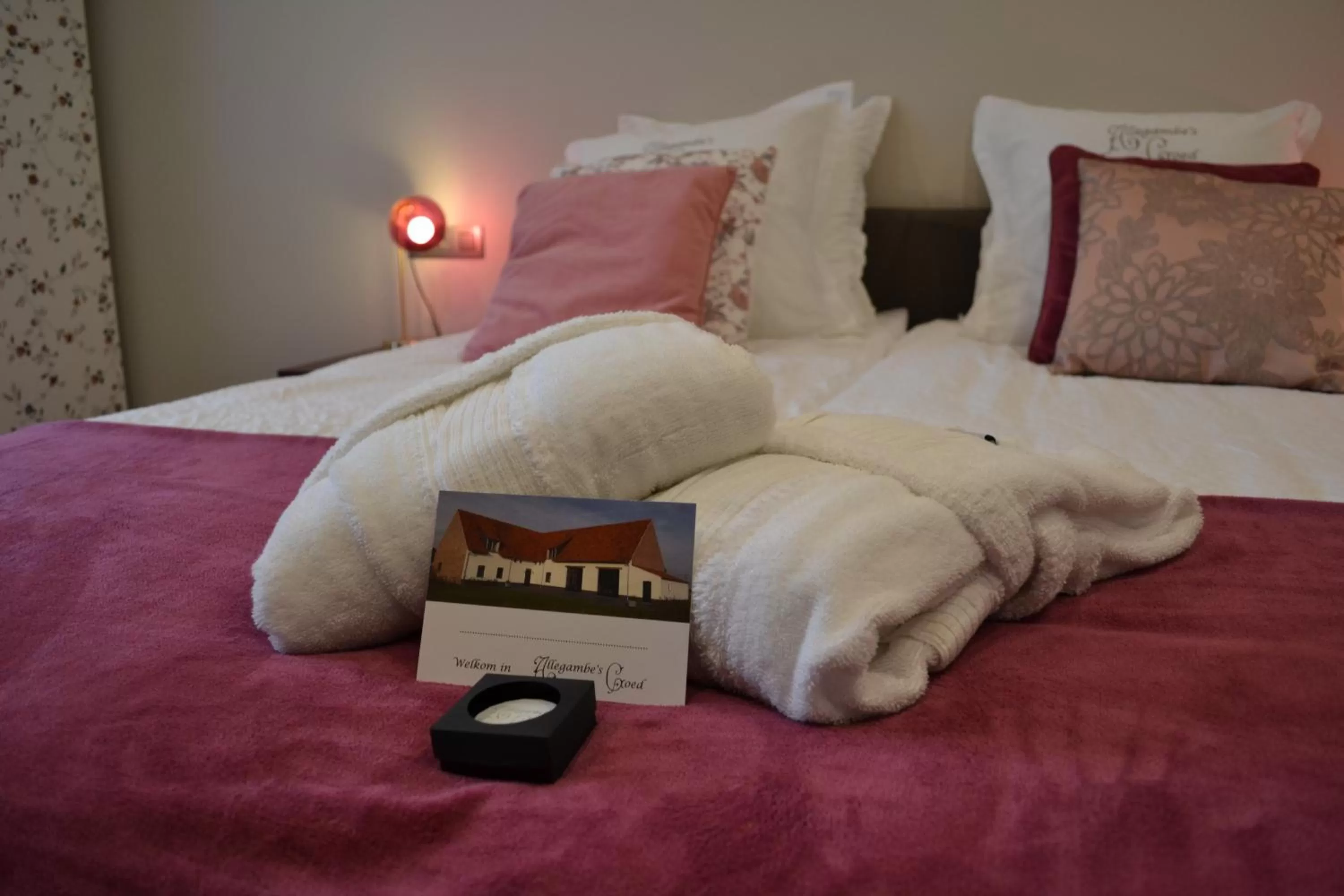 Decorative detail, Bed in B&B Allegambe's Goed