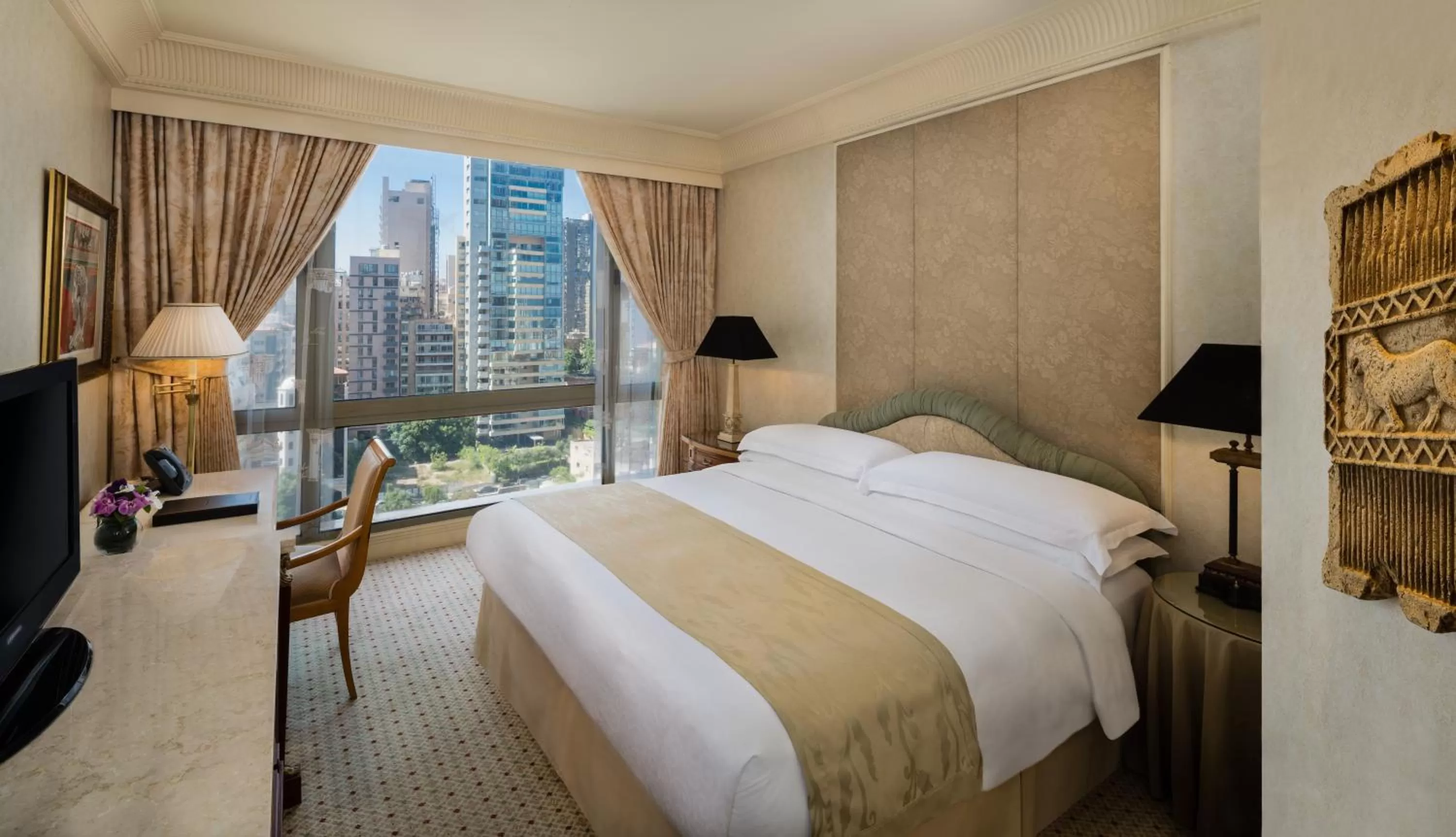 Bed in InterContinental Phoenicia Beirut by IHG