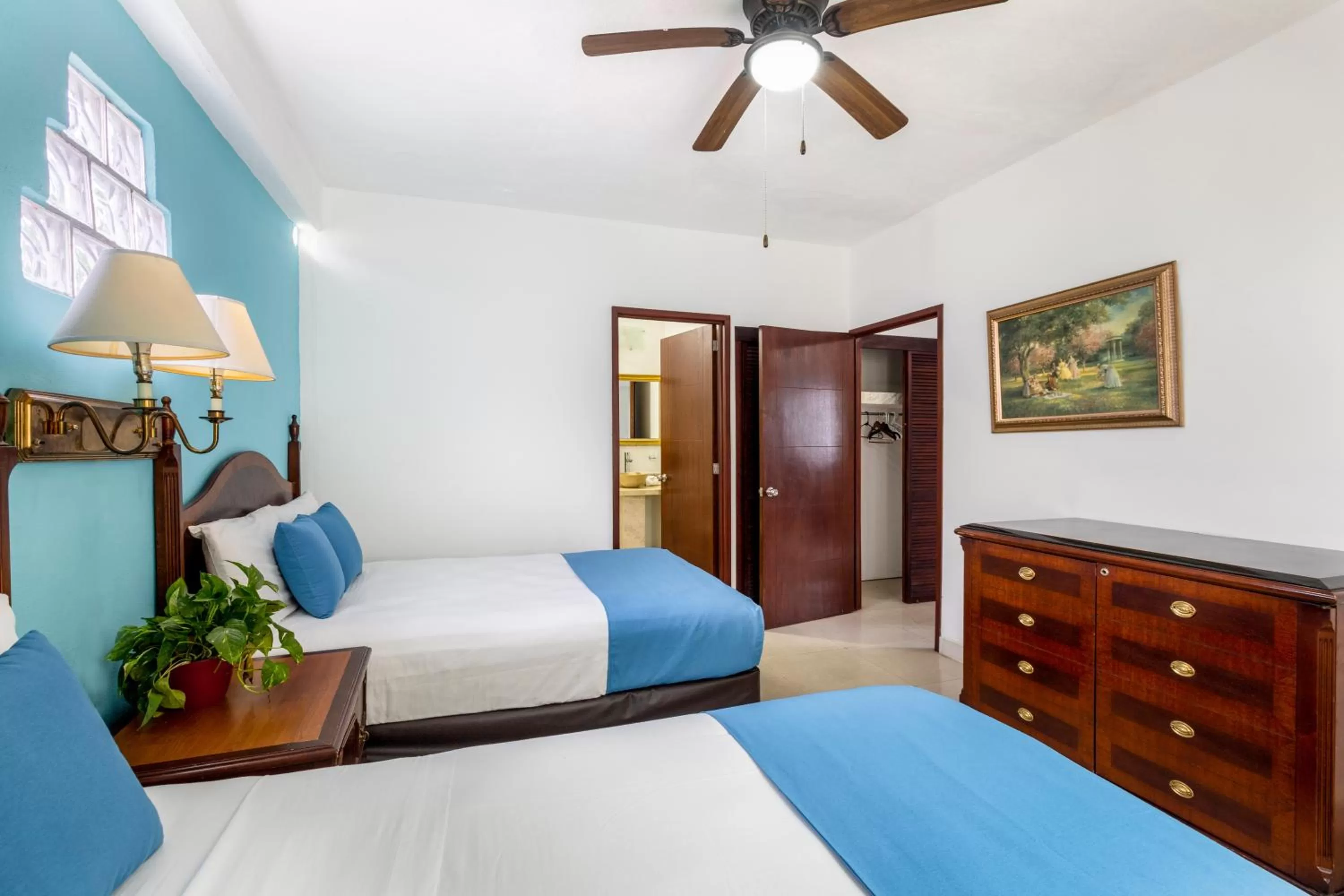 Bed in Hotel Pueblito Vallarta