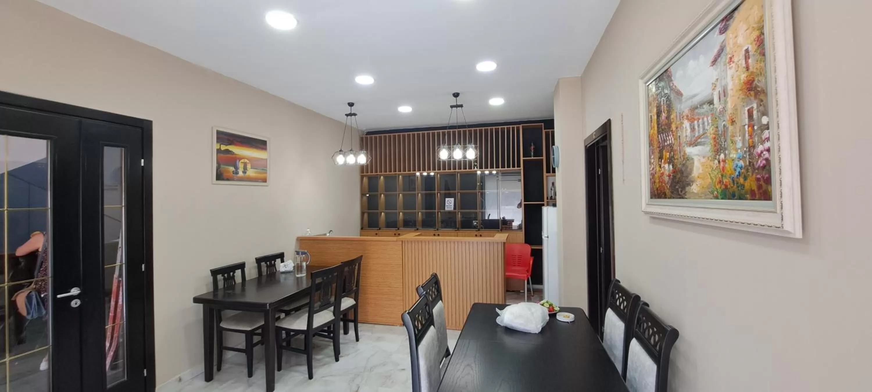 Kitchen or kitchenette in CityCenterHotel Shkoder