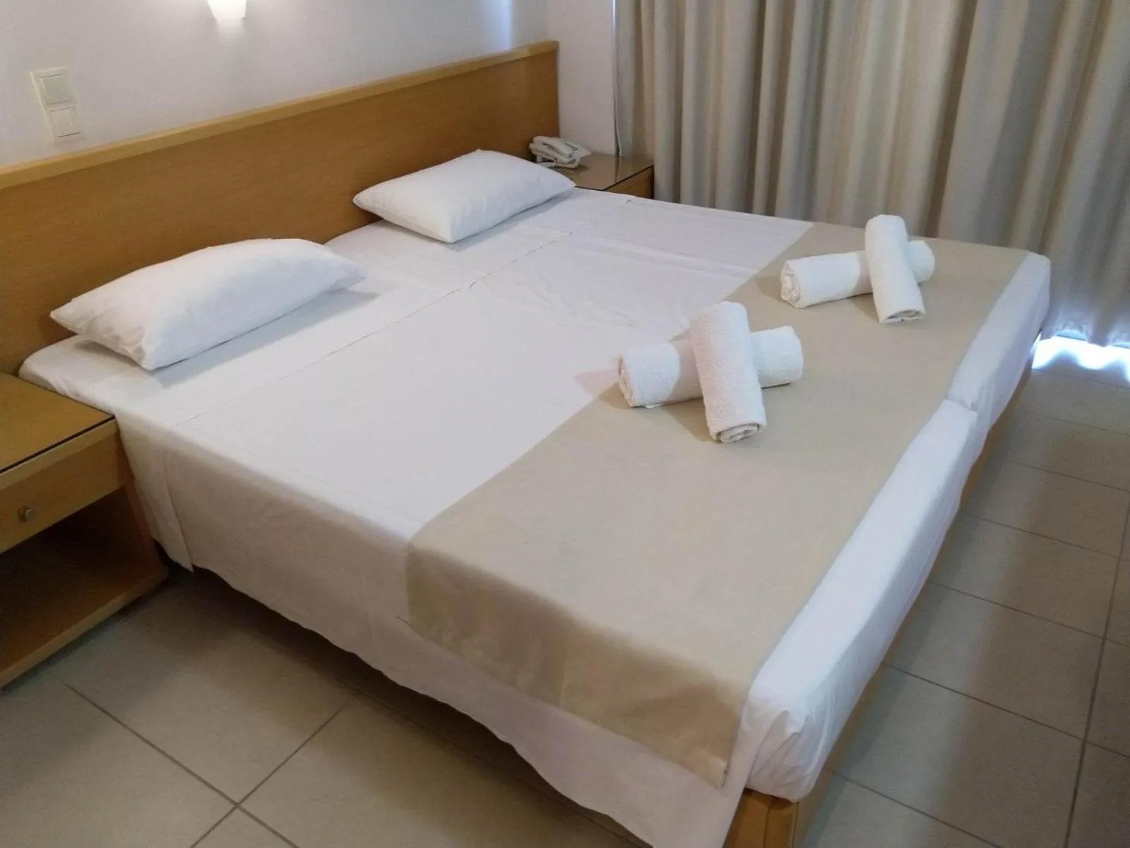 Bed in Nafsika Hotel