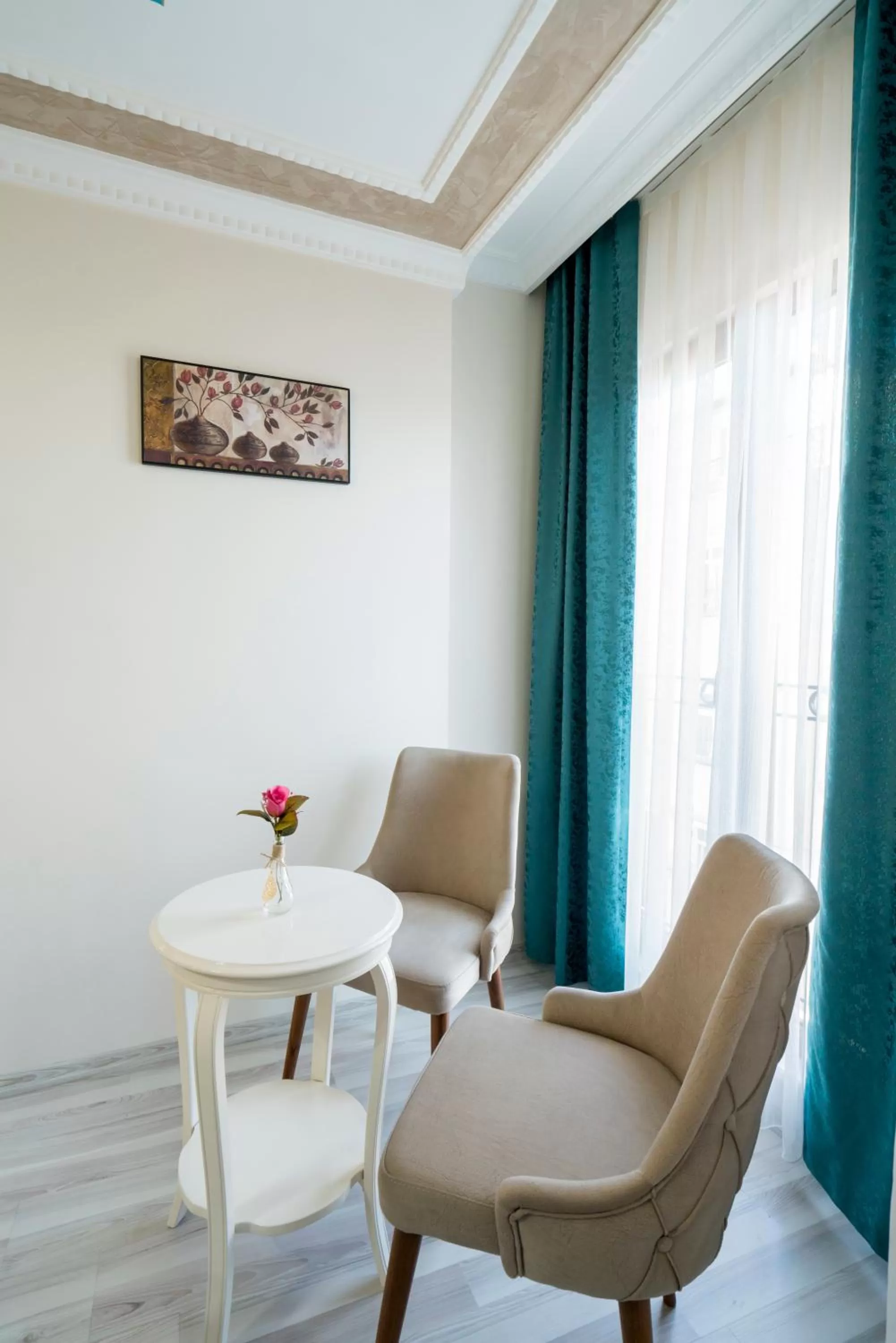 Seating area in Atam Suites