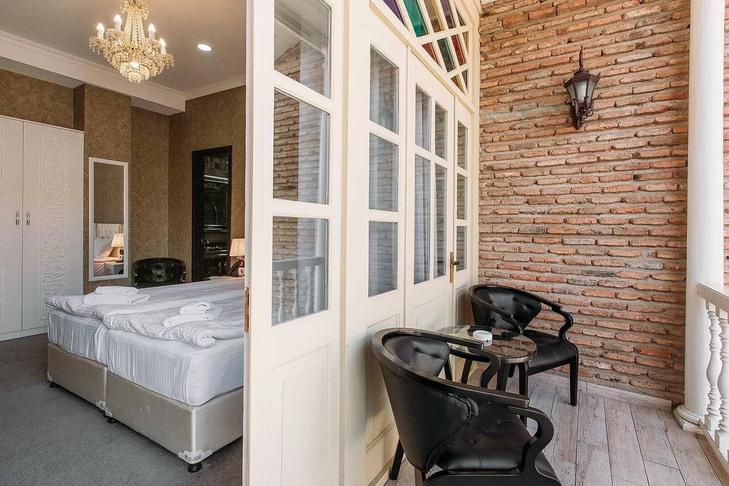 Patio, Bed in Hotel Aivani Old Tbilisi