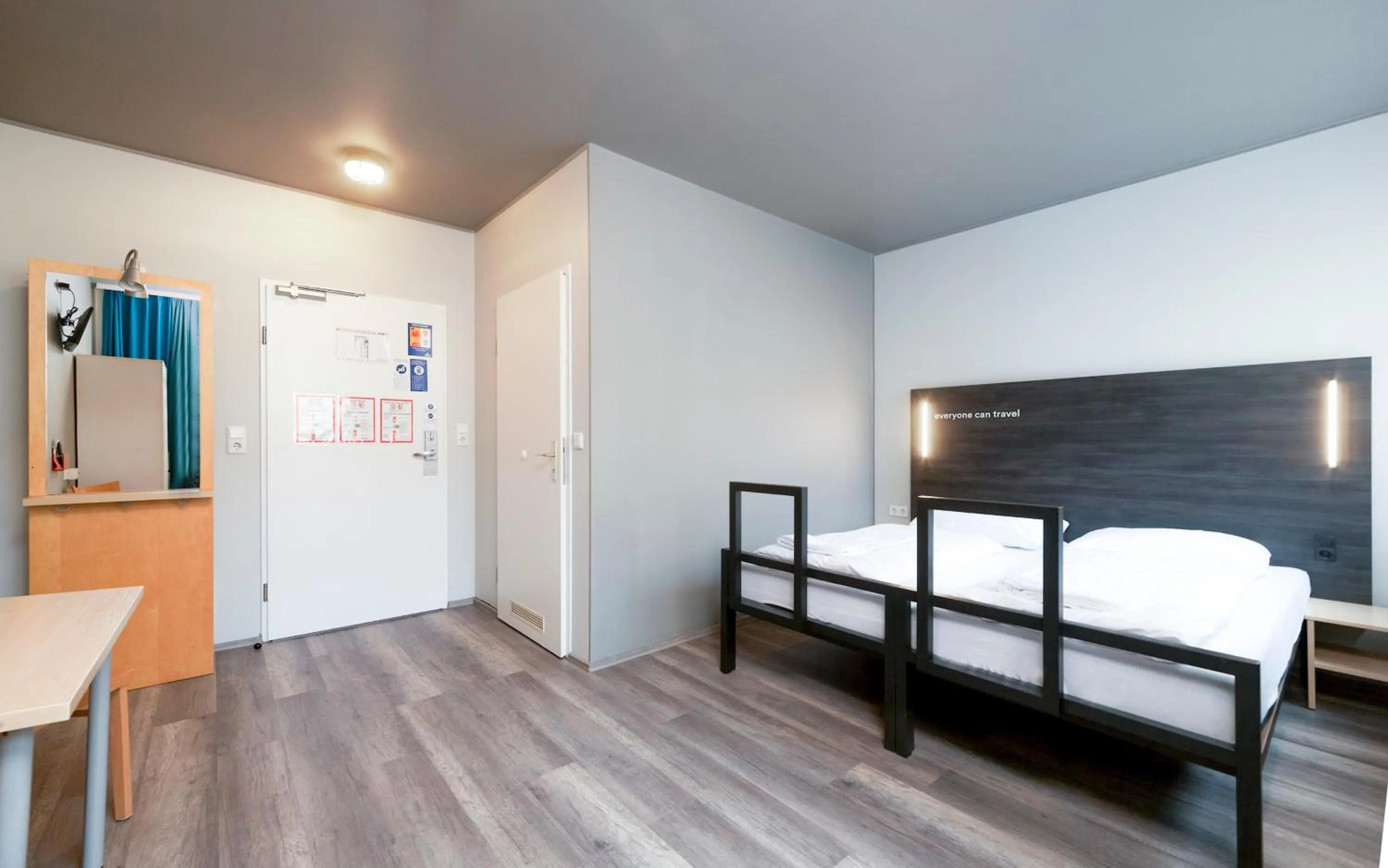 Photo of the whole room, Bed in a&o Wien Stadthalle