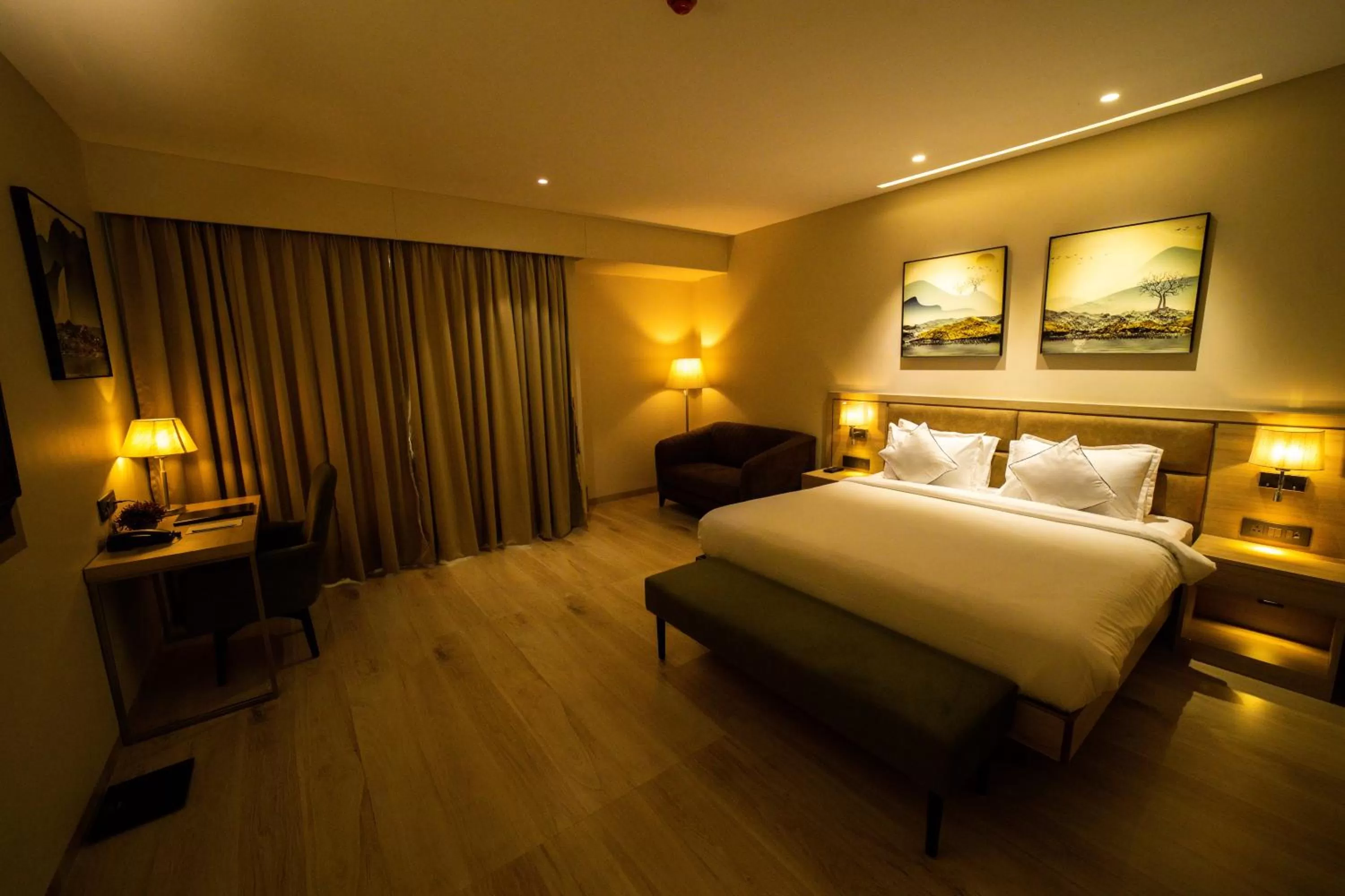 Photo of the whole room, Bed in The Monarch at Chakan MIDC, Pune