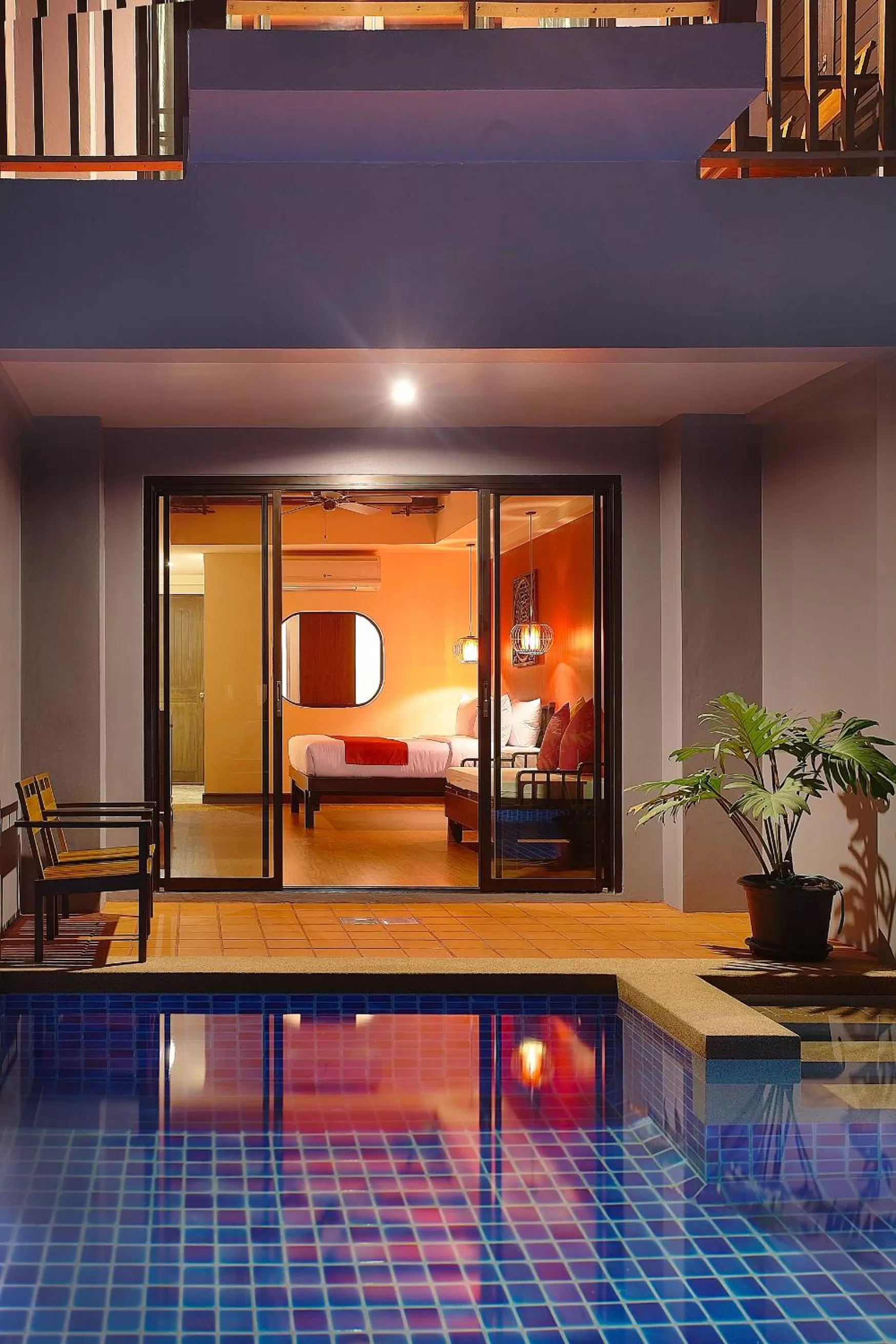 Patio, Bed in Krabi Chada Resort