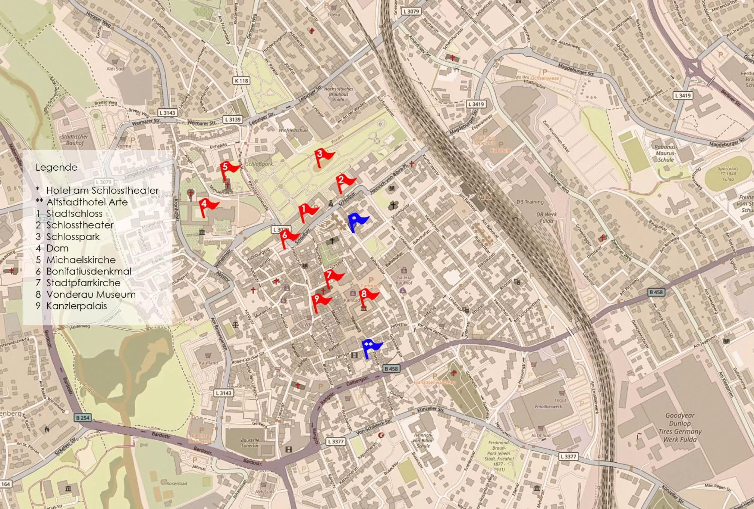 Location in Hotel am Schlosstheater