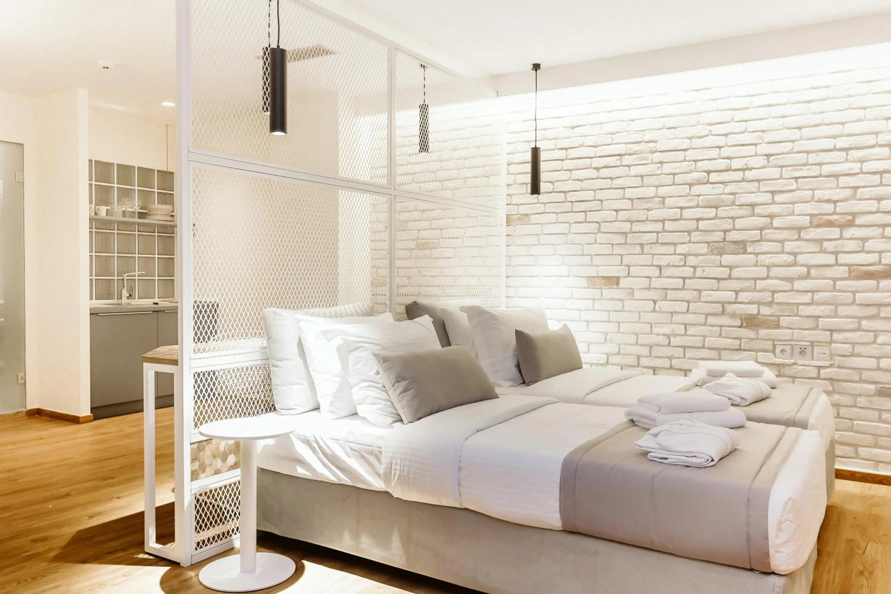 Bed in Hotel @Syngrou Fix