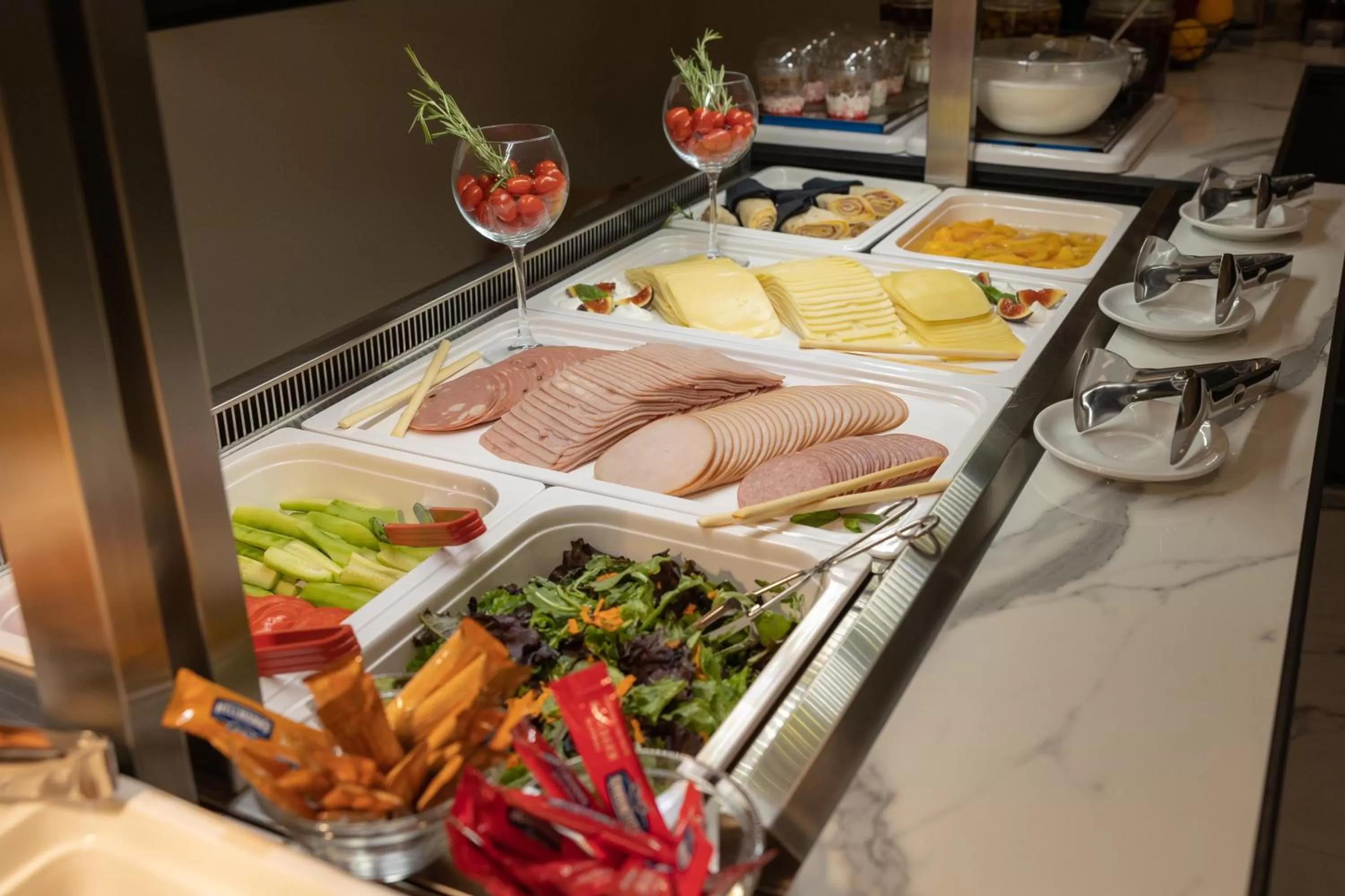 Buffet breakfast in Modern Revival Luxury Hotel