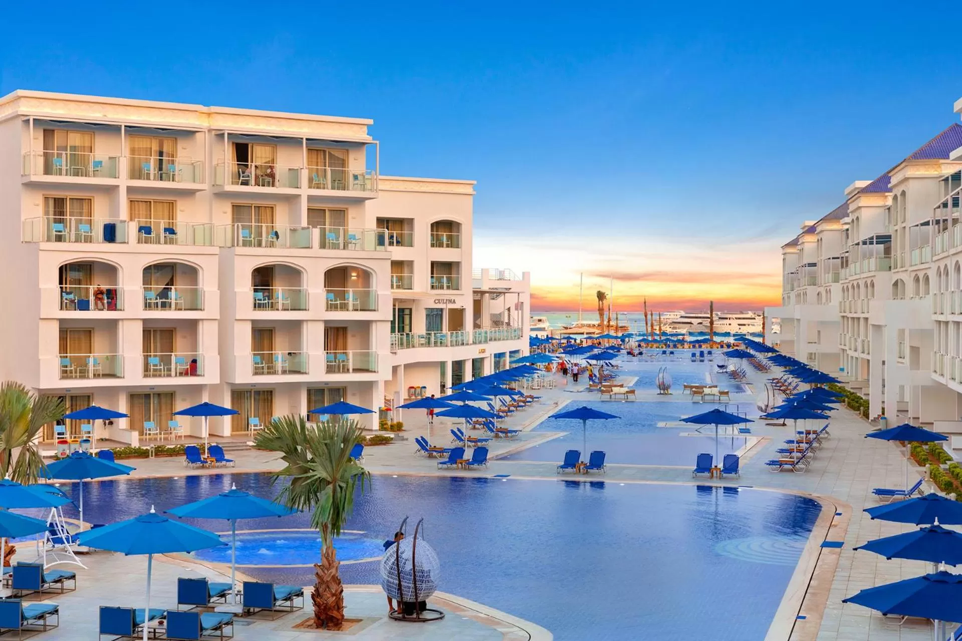 Pool view in Pickalbatros Blu Spa Resort - Adults Friendly 16 Years Plus- Ultra All-Inclusive