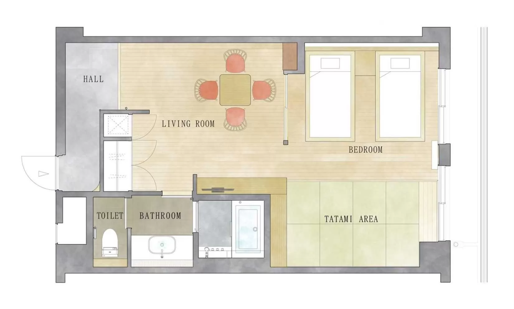 Floor plan in The GrandWest Arashiyama