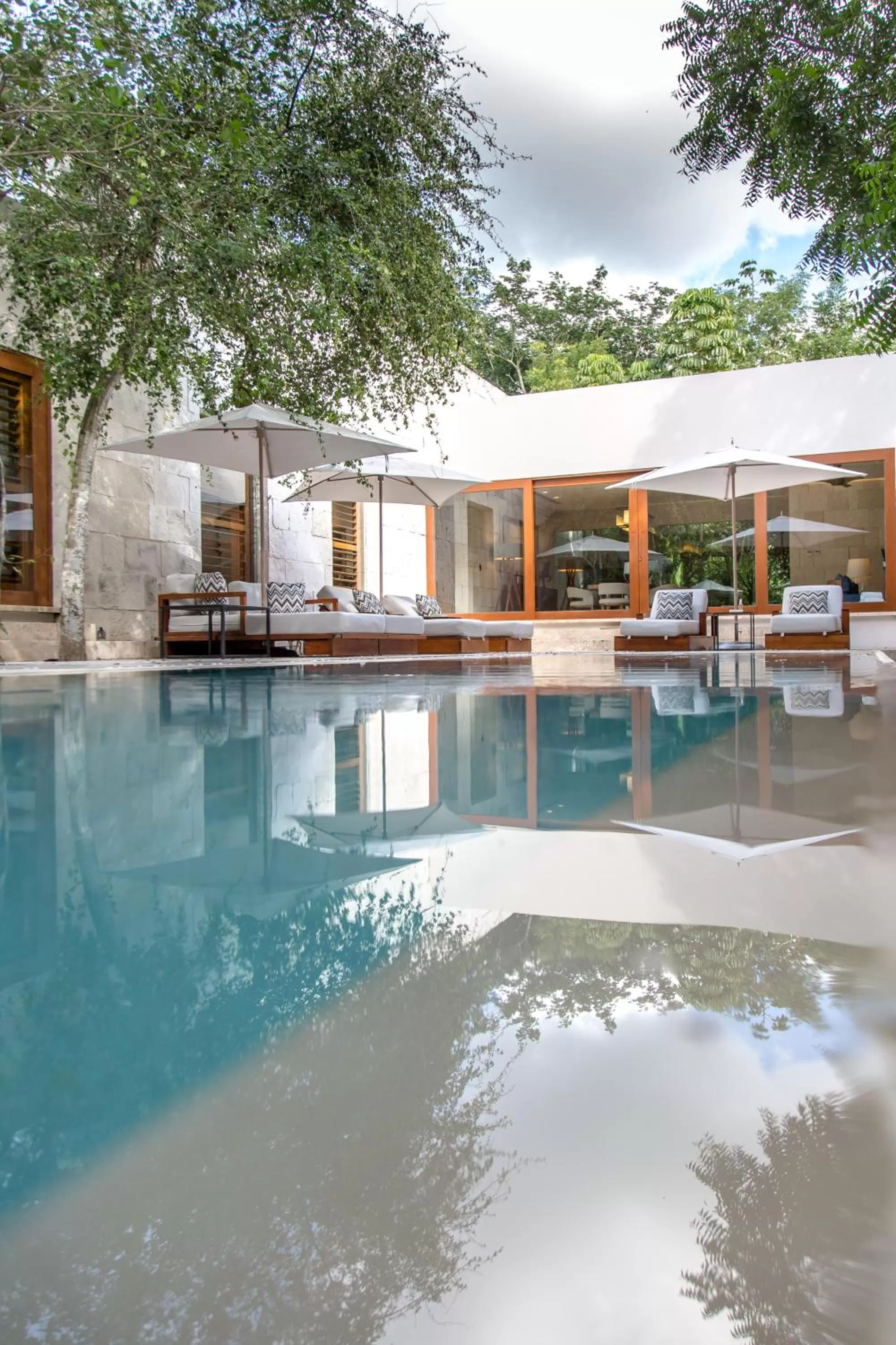 Pool view in Chablé Yucatan