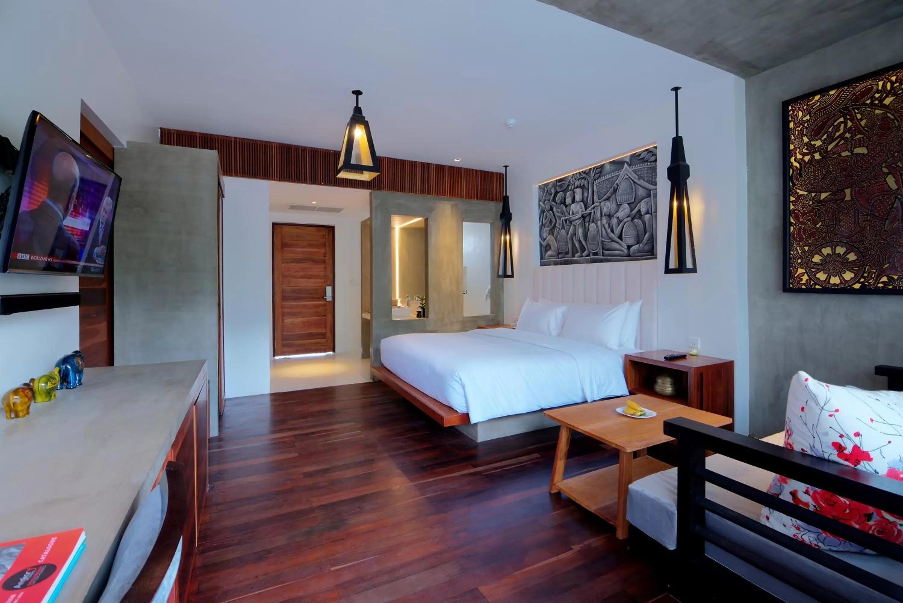 Photo of the whole room, Bed in Apsara Residence Hotel