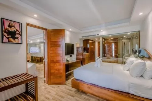 Bedroom, Bed in The Privilege Hotel Ezra Beach Club