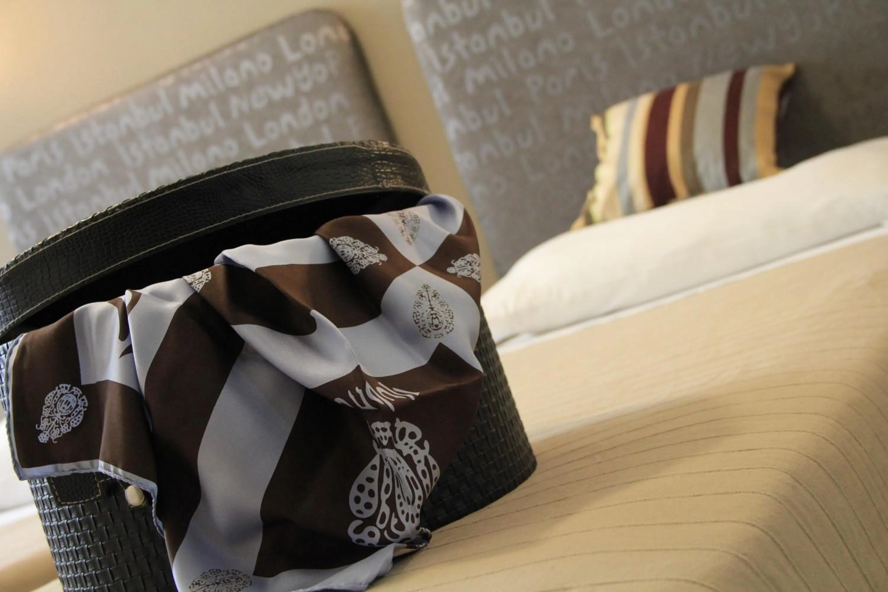 Decorative detail, Bed in Hotel Bologna