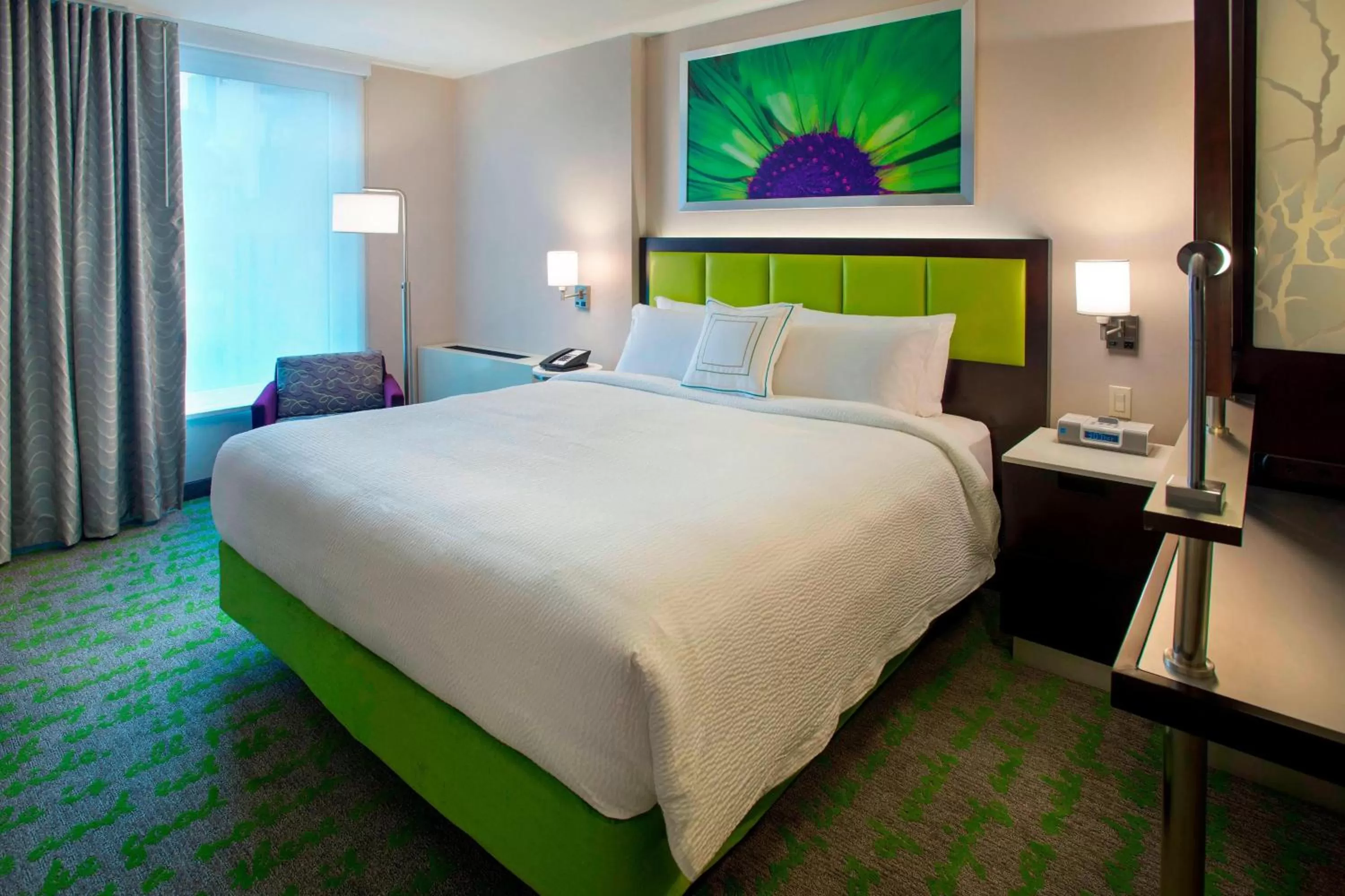 Bedroom, Bed in SpringHill Suites by Marriott New York Midtown Manhattan/Fifth Avenue