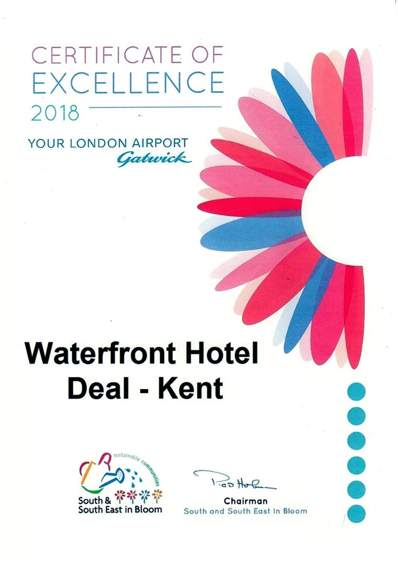 Certificate/Award in Waterfront Hotel