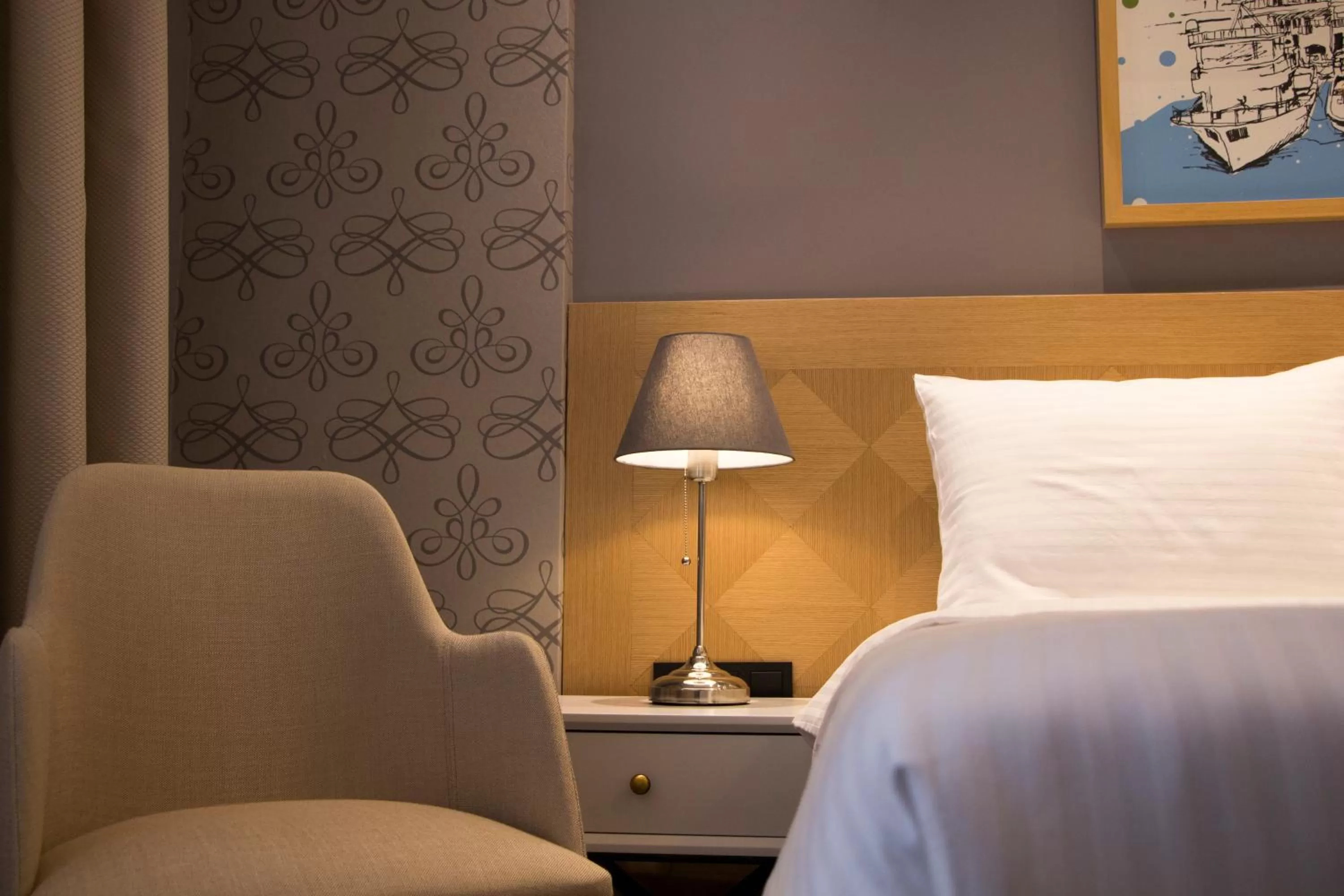 Decorative detail, Bed in Four-G Hotel