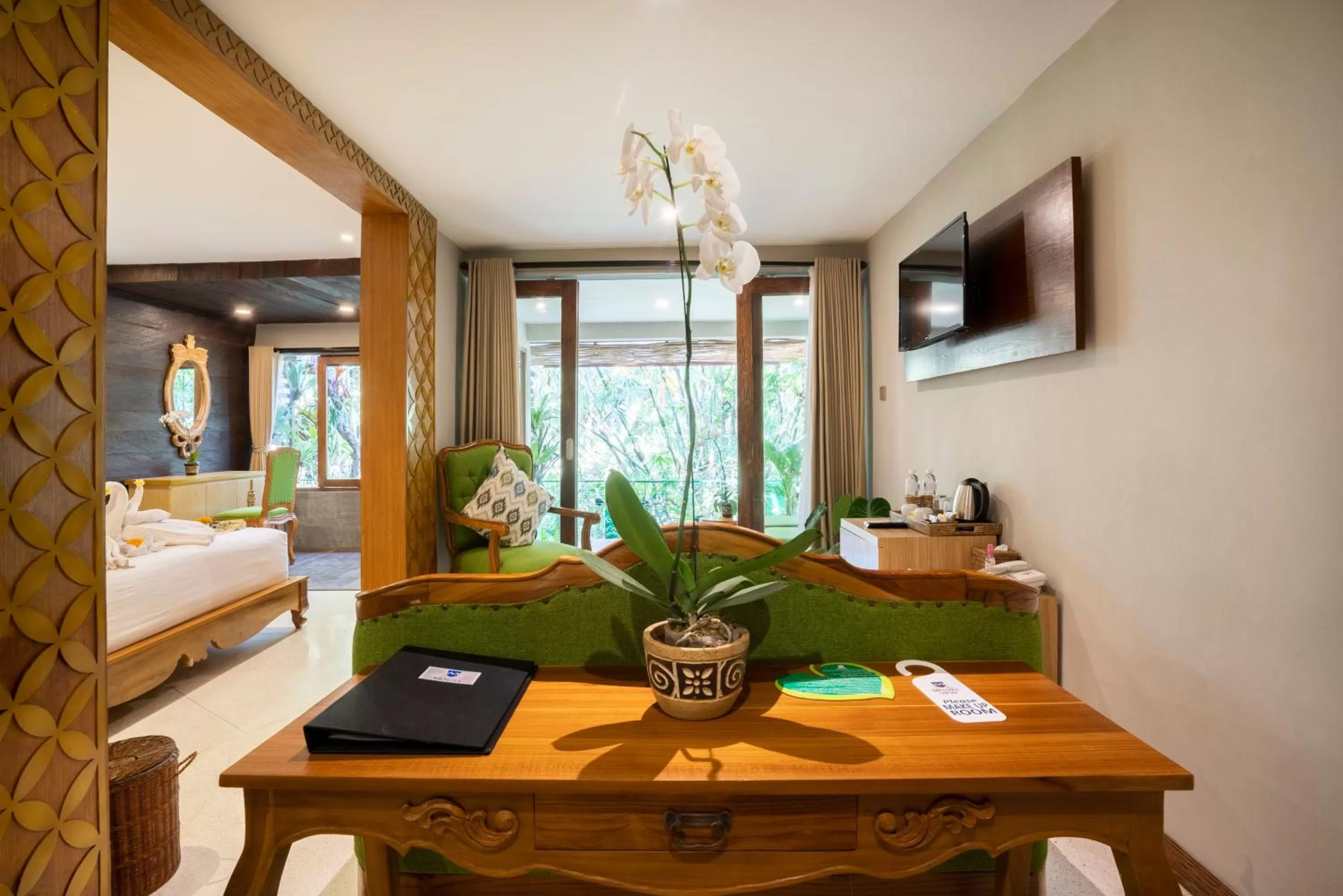 Seating area, Bed in Menzel Ubud