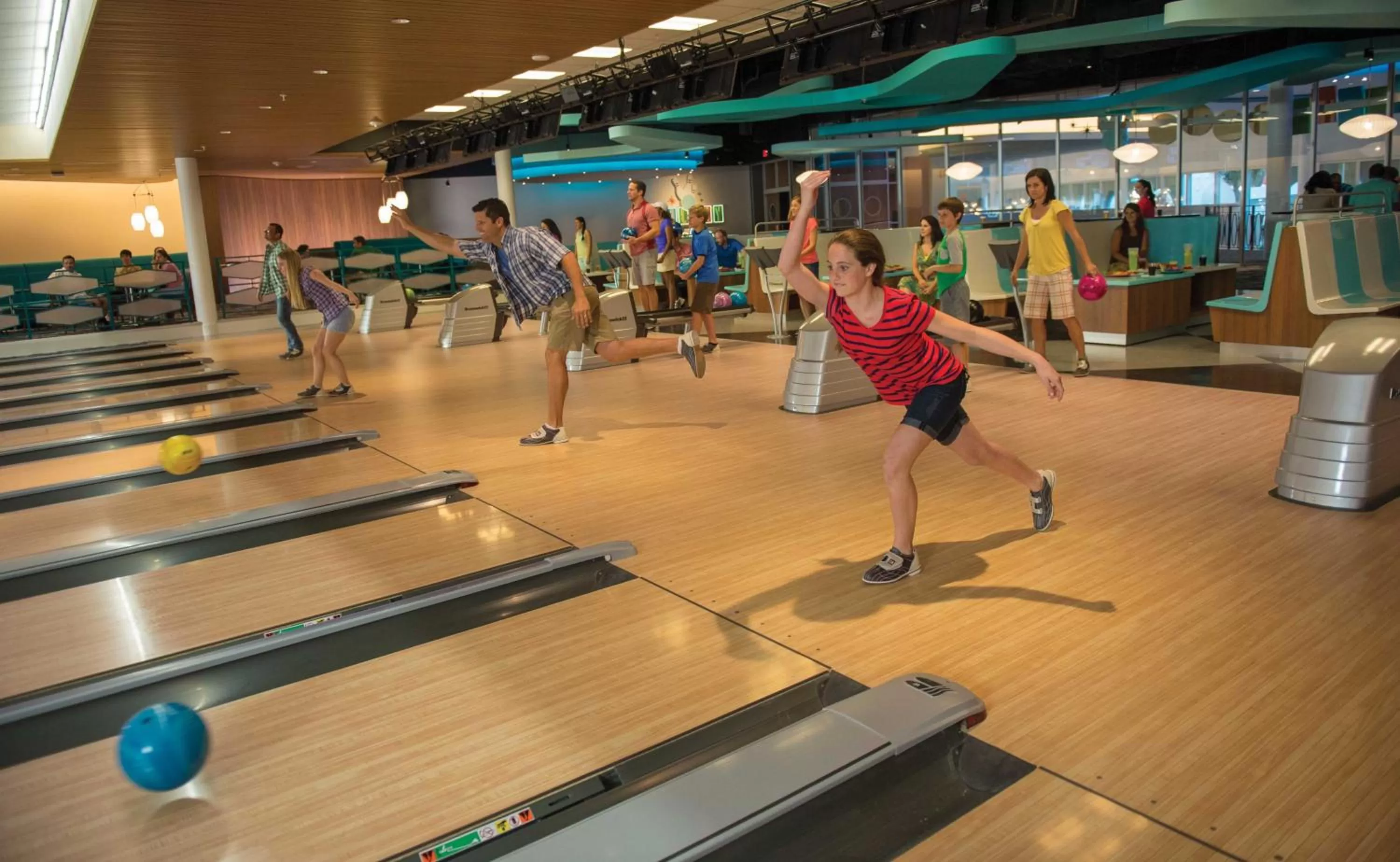 Bowling in Universal's Cabana Bay Beach Resort