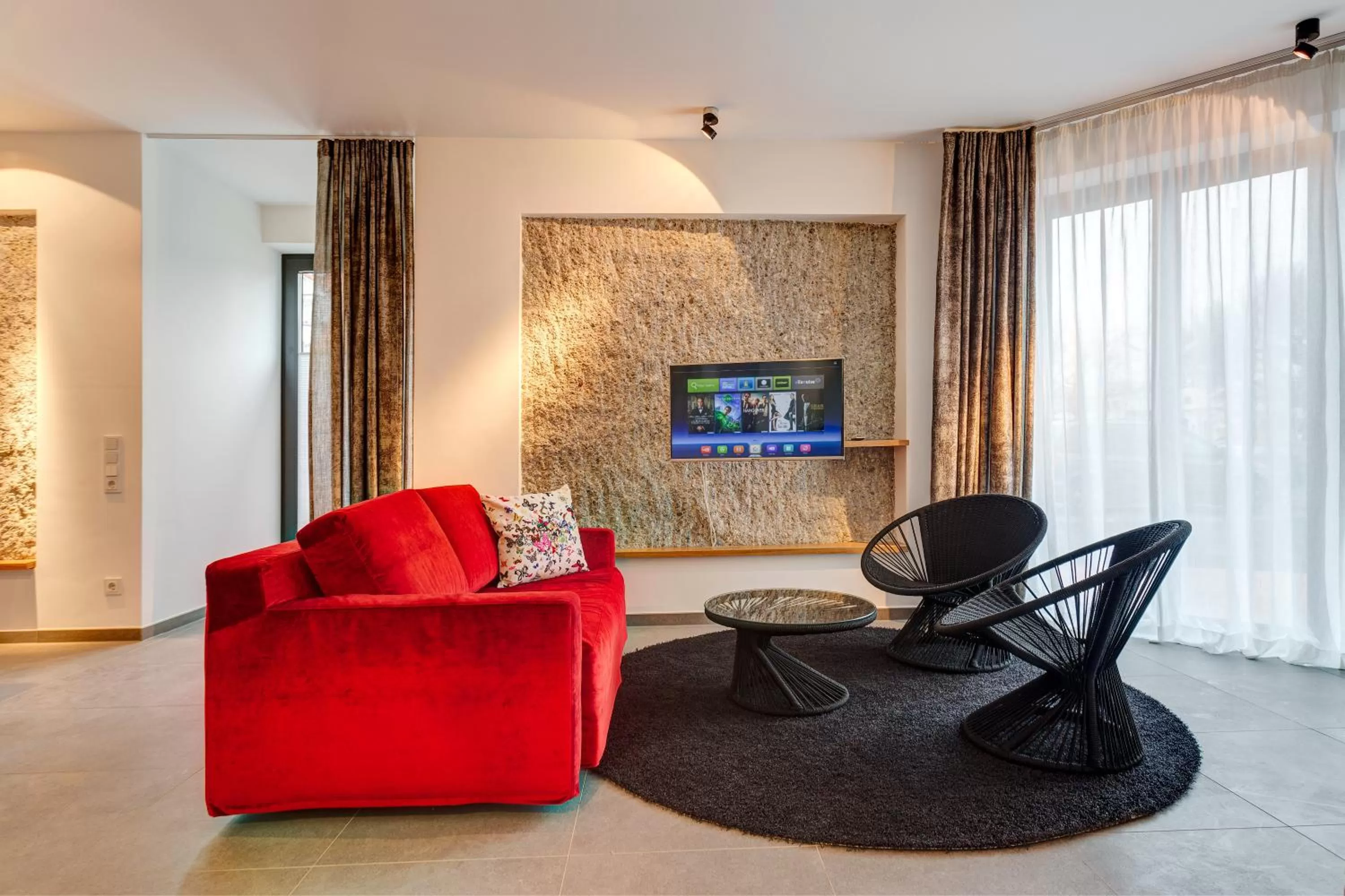 Living room in Hotel im Bunker