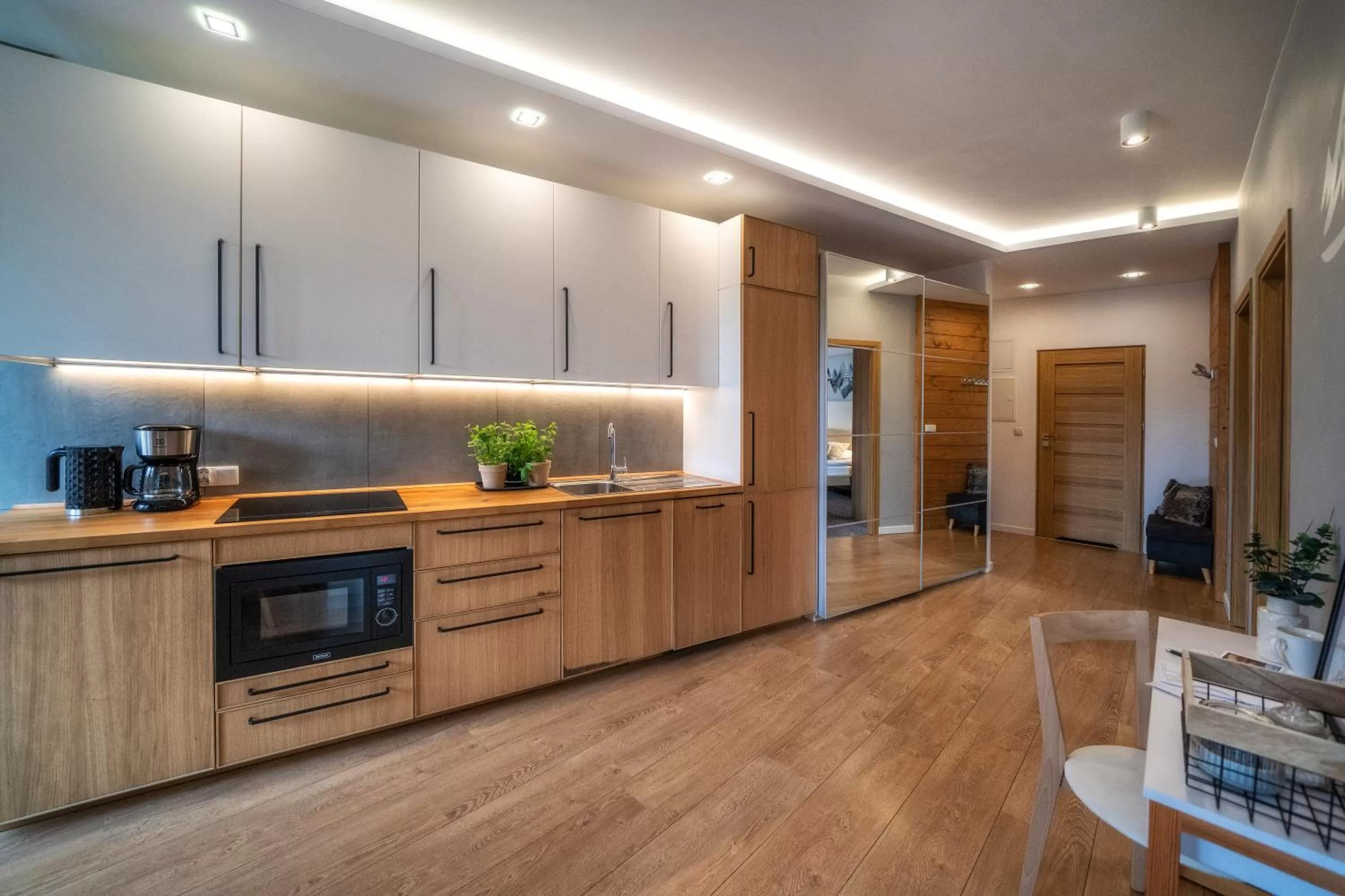 Kitchen or kitchenette in Aparthotel Giewont