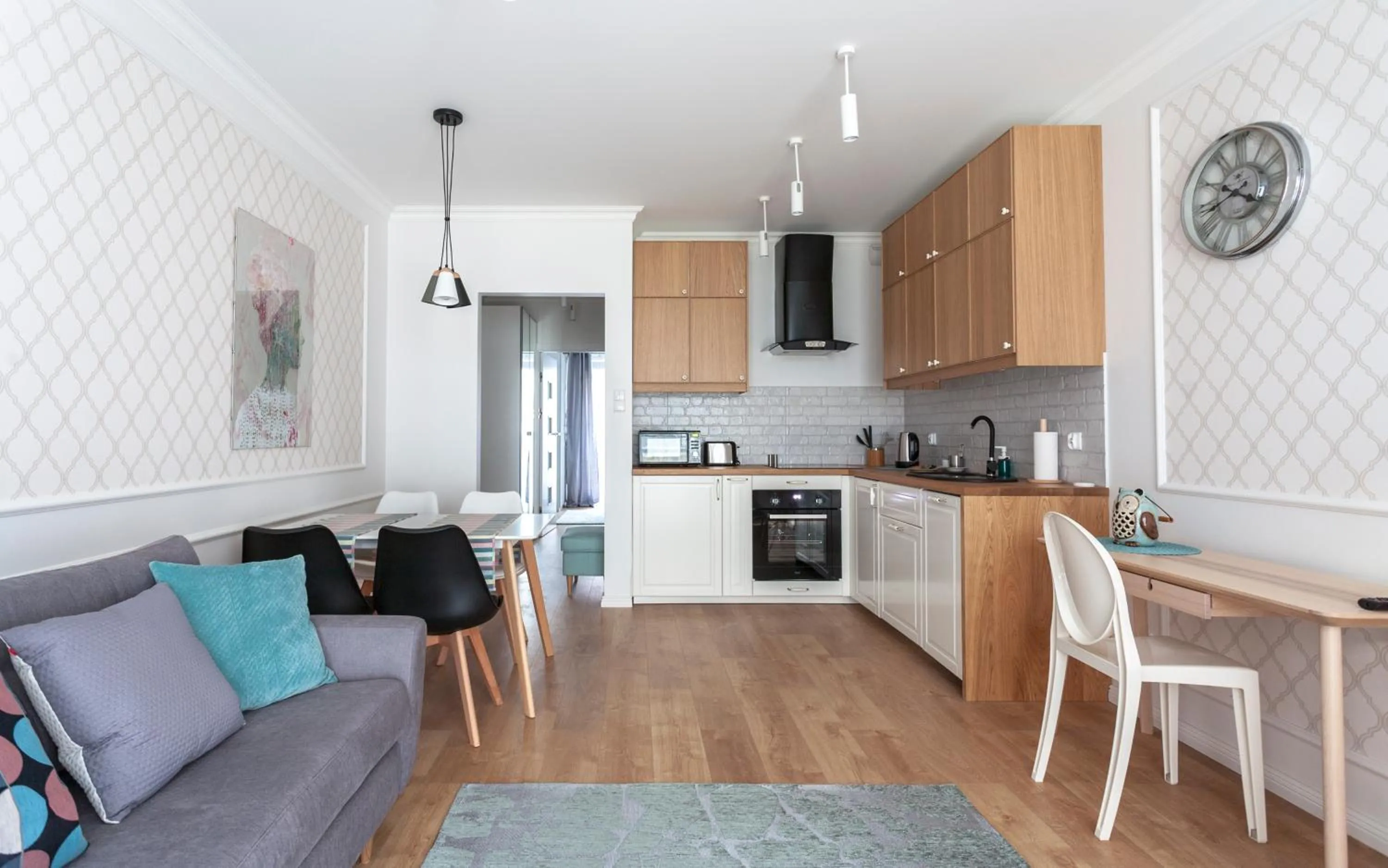 Kitchen or kitchenette in GRANO APARTMENTS Gdańsk Motława SPA & Wellness