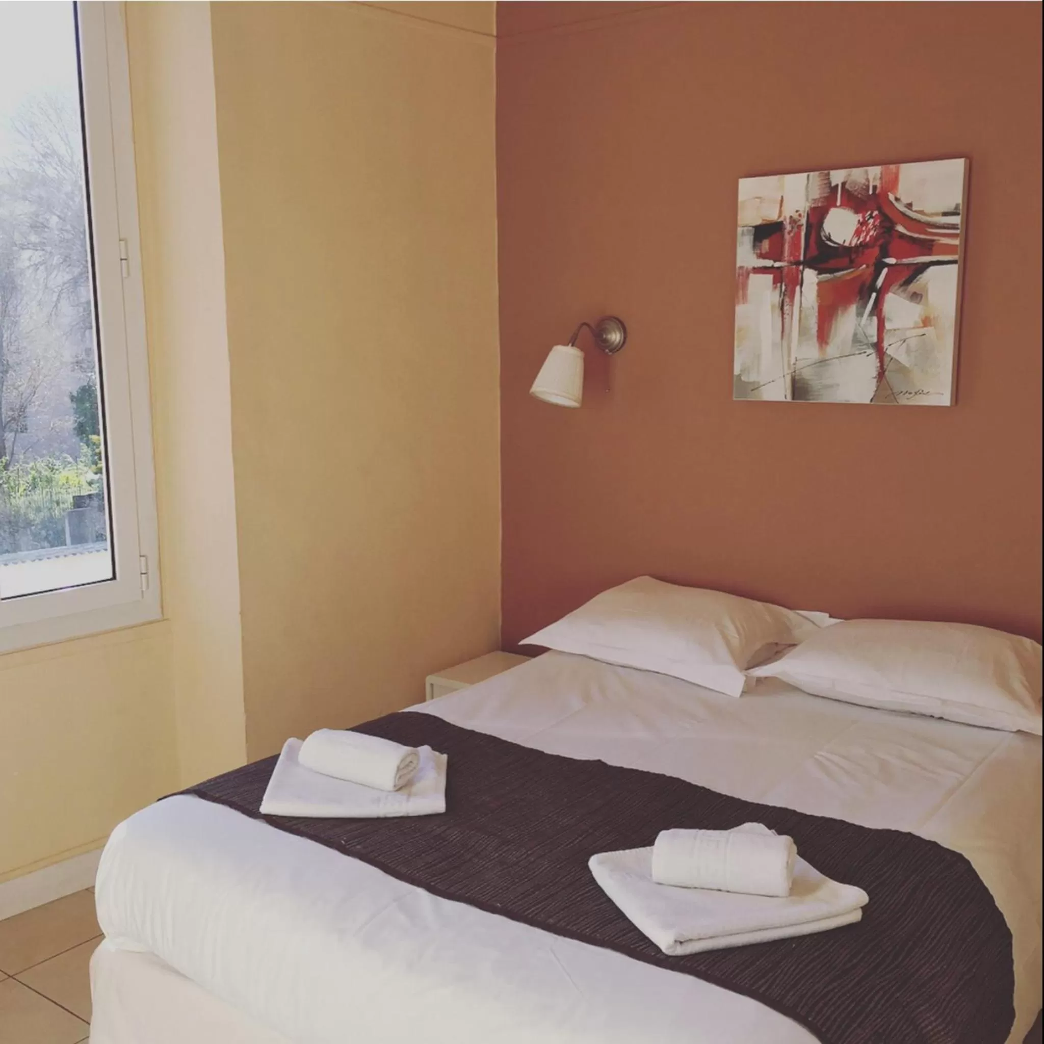 Bedroom, Bed in Hotel Danemark