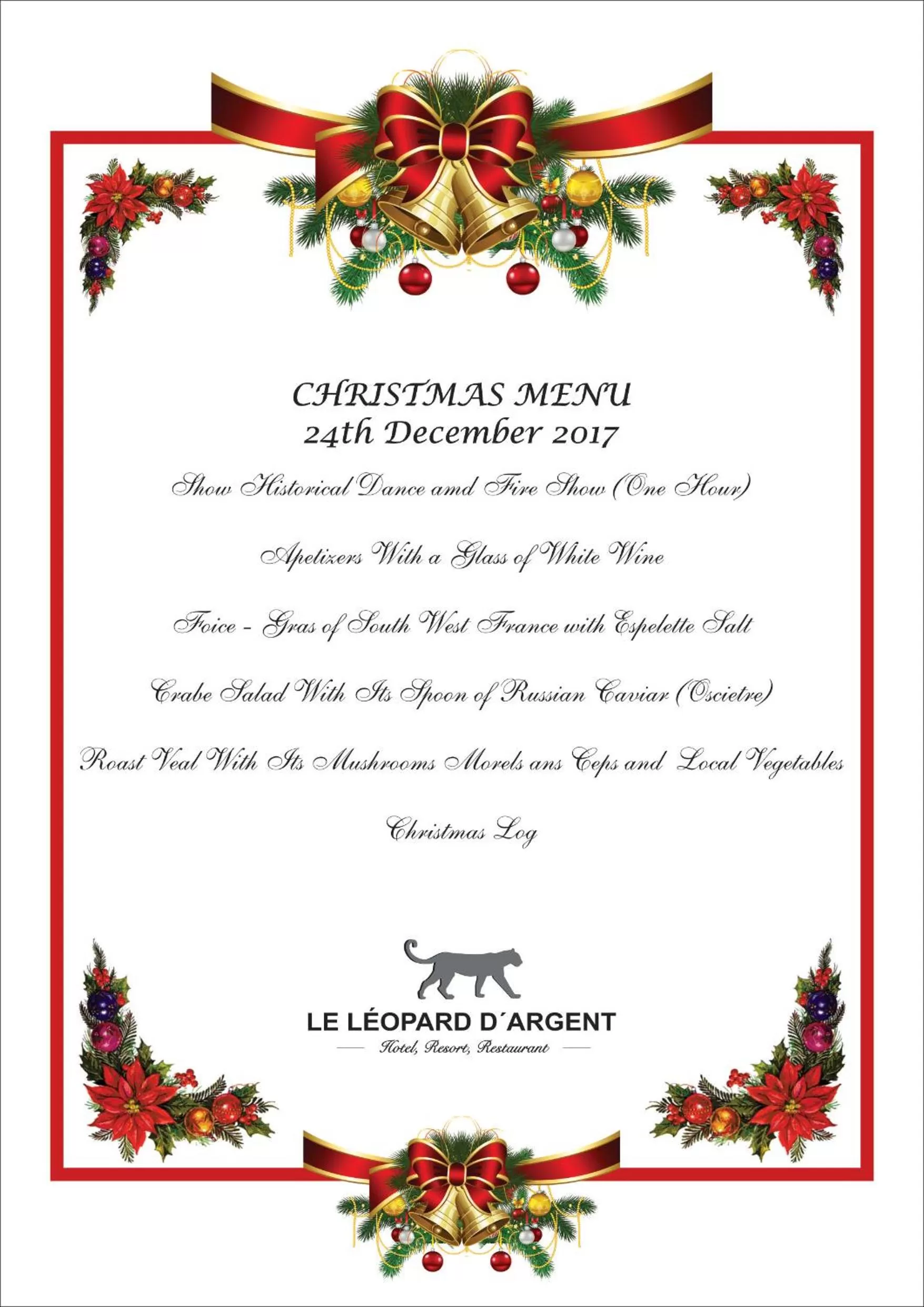 Restaurant/places to eat in Le leopard d 'argent