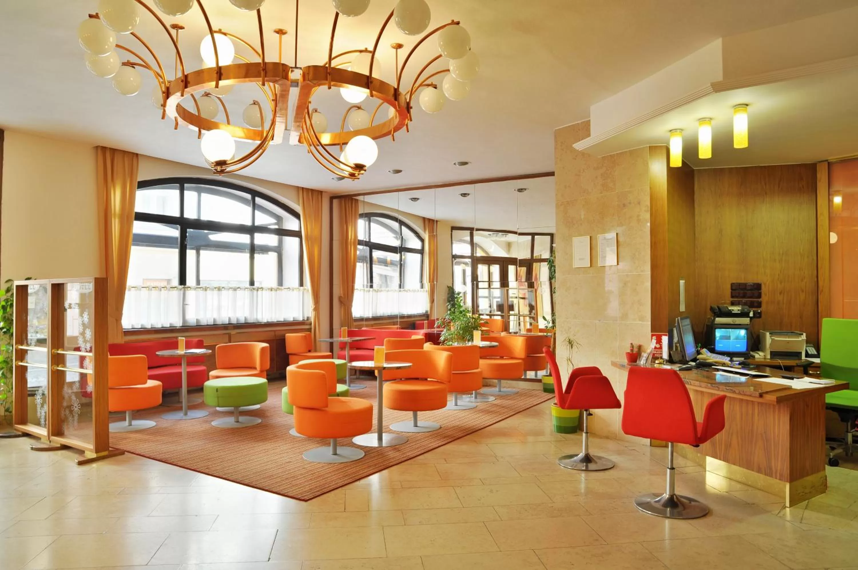 Lobby or reception in Grandhotel Garni