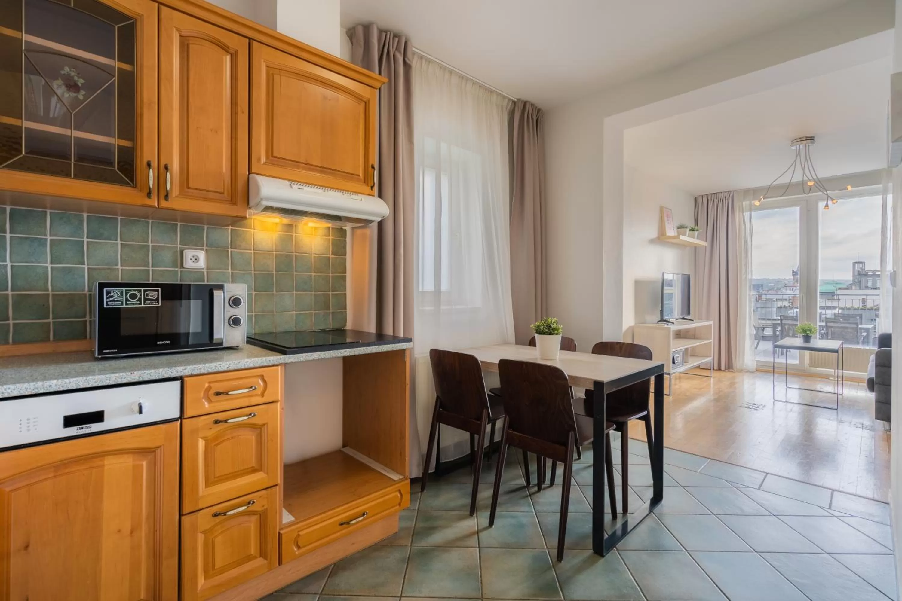 Kitchen or kitchenette in EA ApartHotel Melantrich