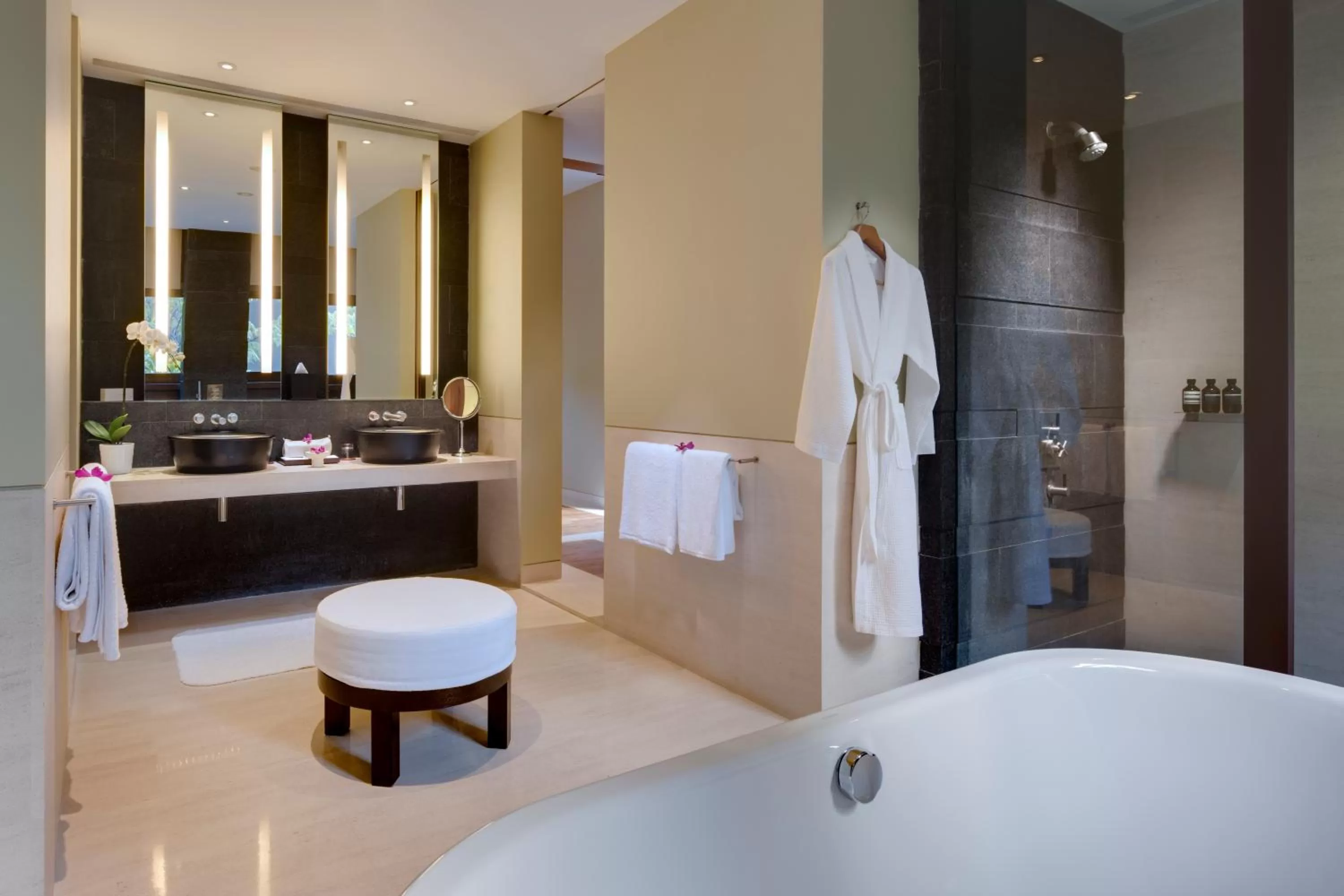 Bathroom in Capella Singapore