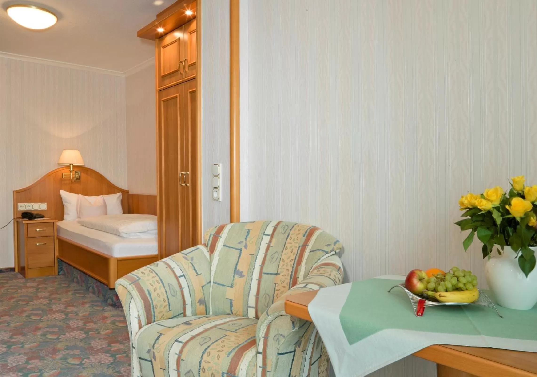 Decorative detail, Bed in Hotel Pension Fent