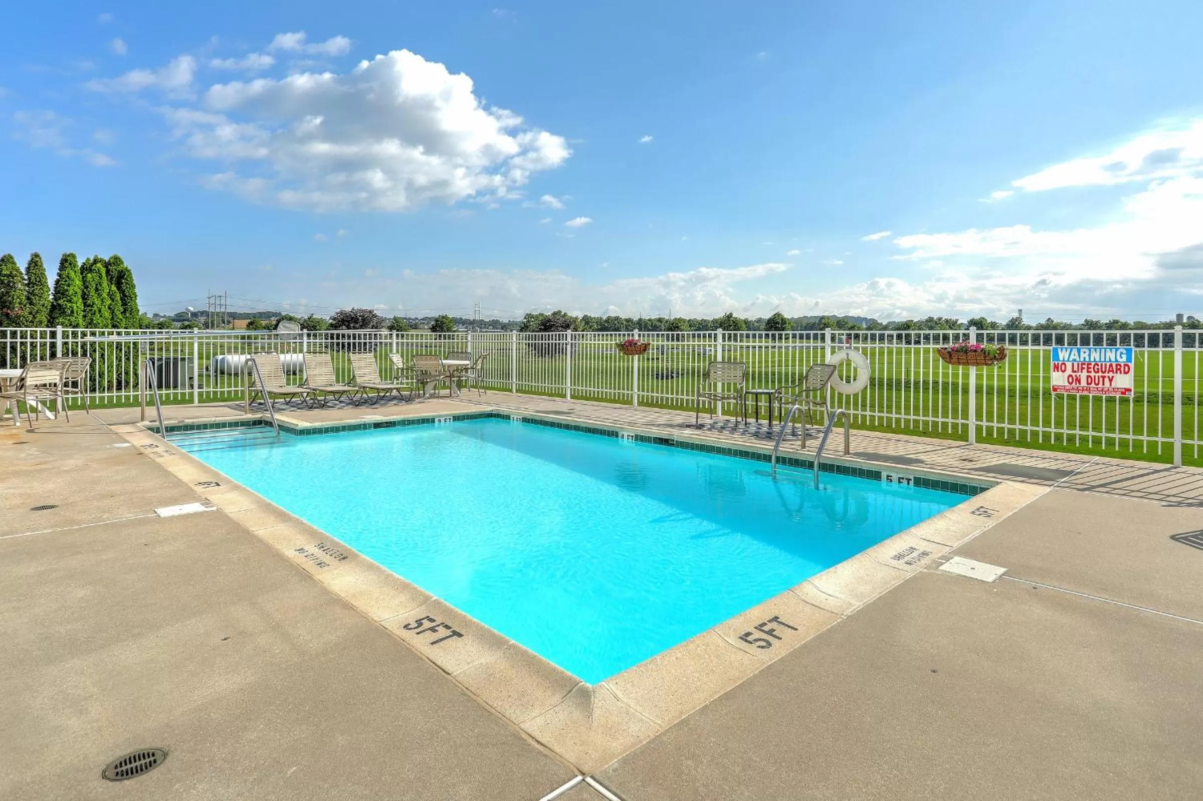 Pool view in Lancaster Inn & Suites