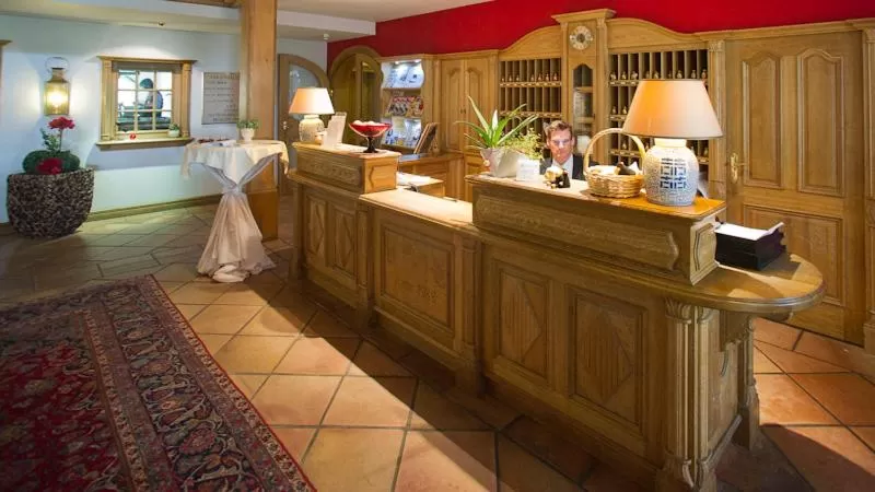 Lobby or reception in Hotel Aselager Mühle