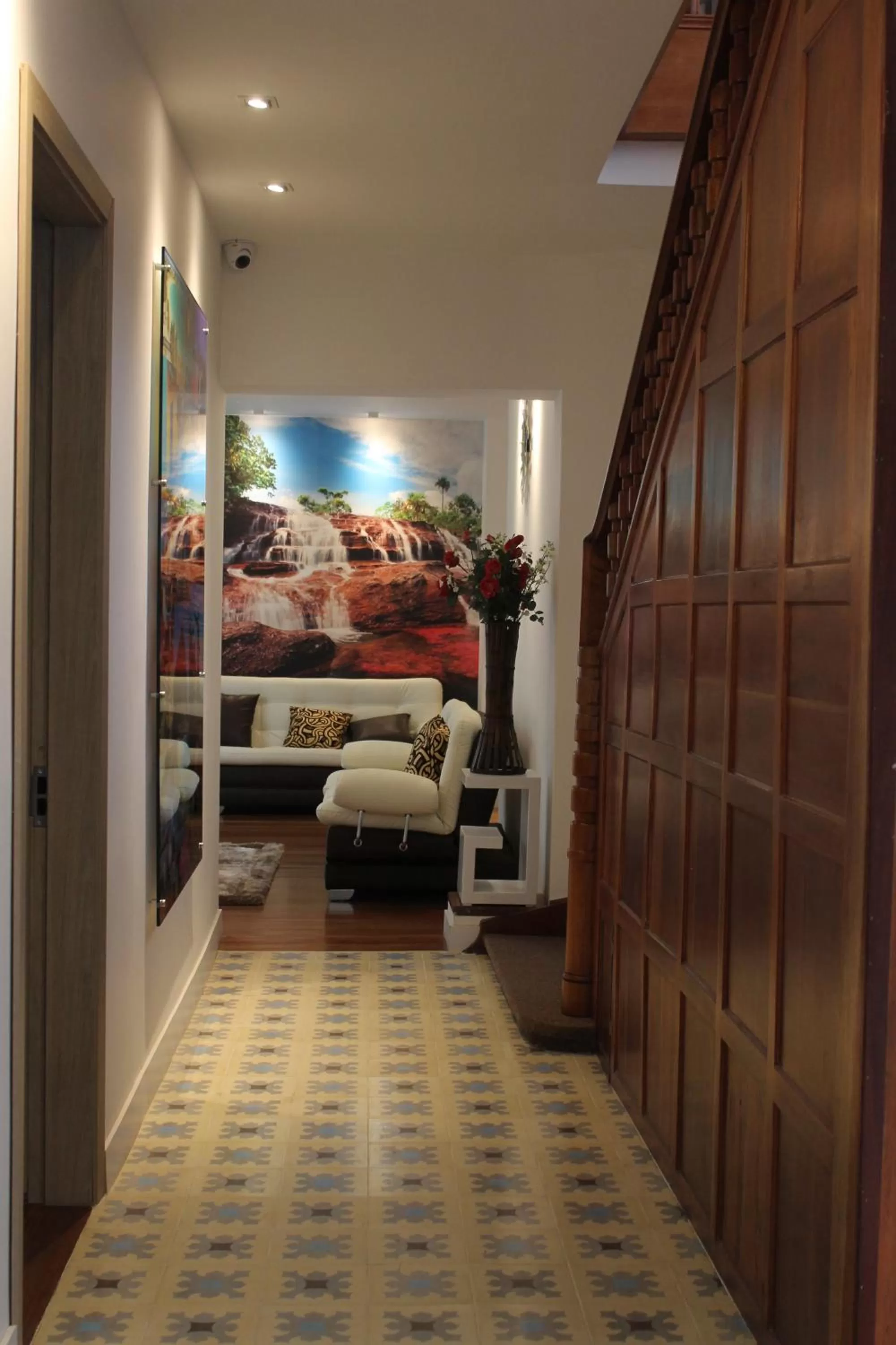 Communal lounge/ TV room, Bed in Casa Hotel Boyaca Real