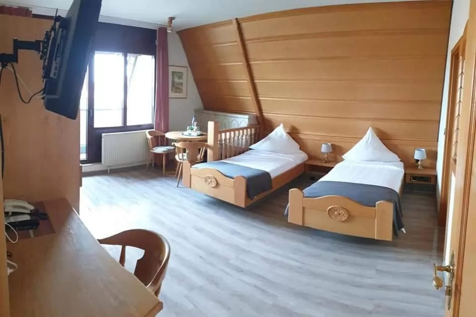 Photo of the whole room, Bed in Hotel Restaurant Paelzer-Buwe
