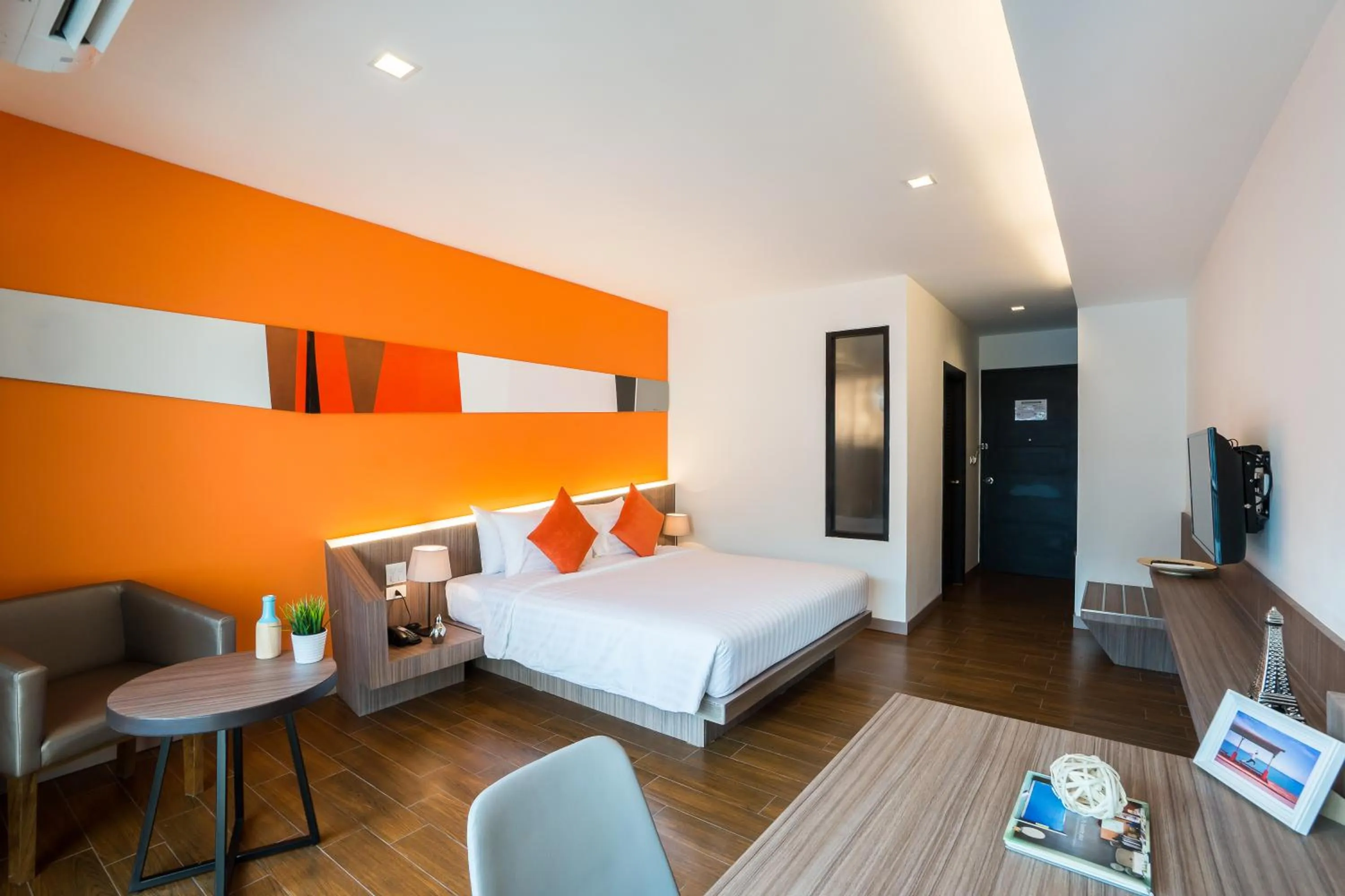 Bed in J Inspired Hotel Pattaya