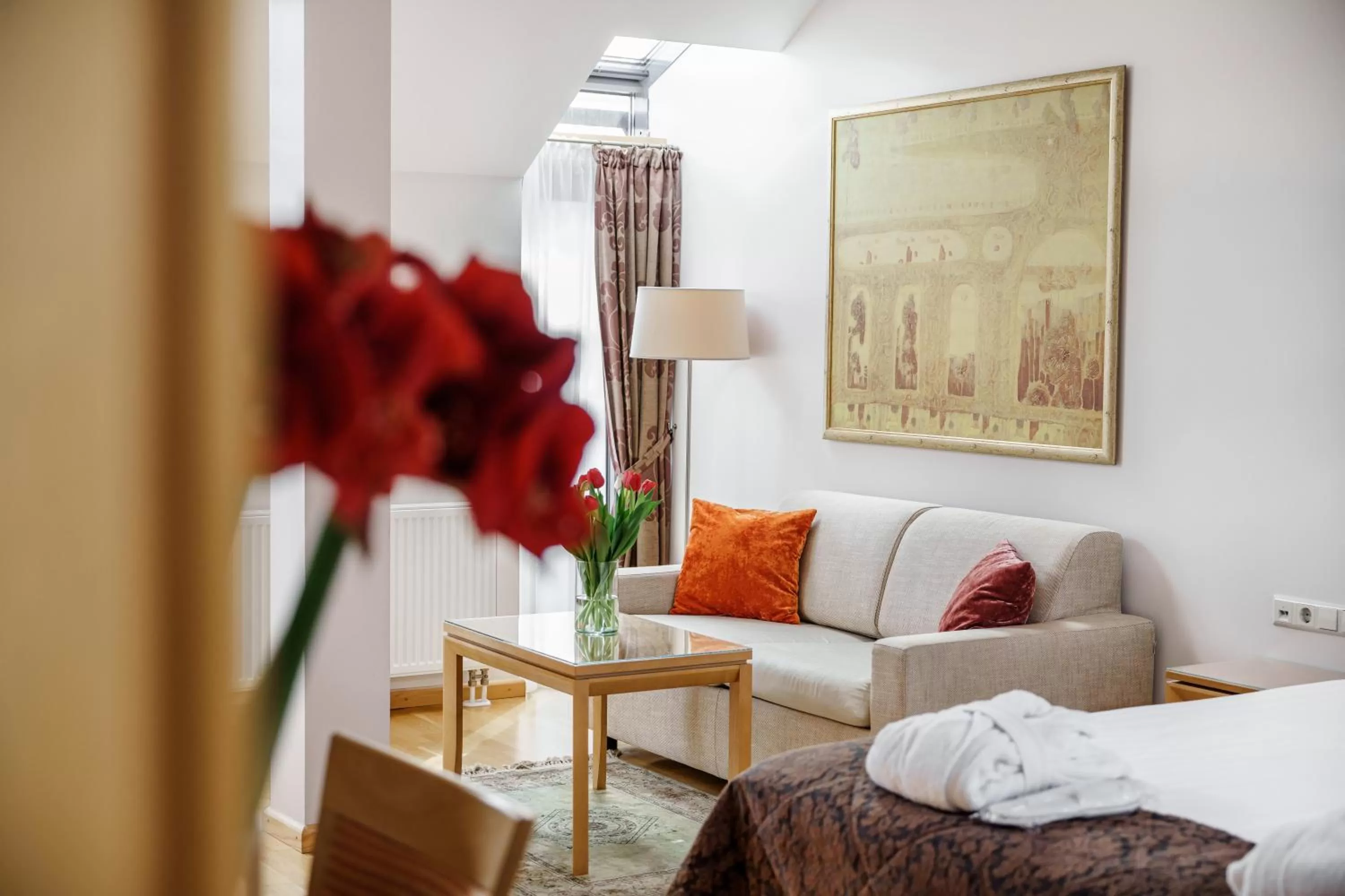 Bed in Euterpe Hotel