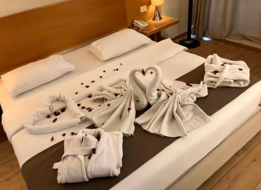 Bed in Caesar Hotel Ramallah