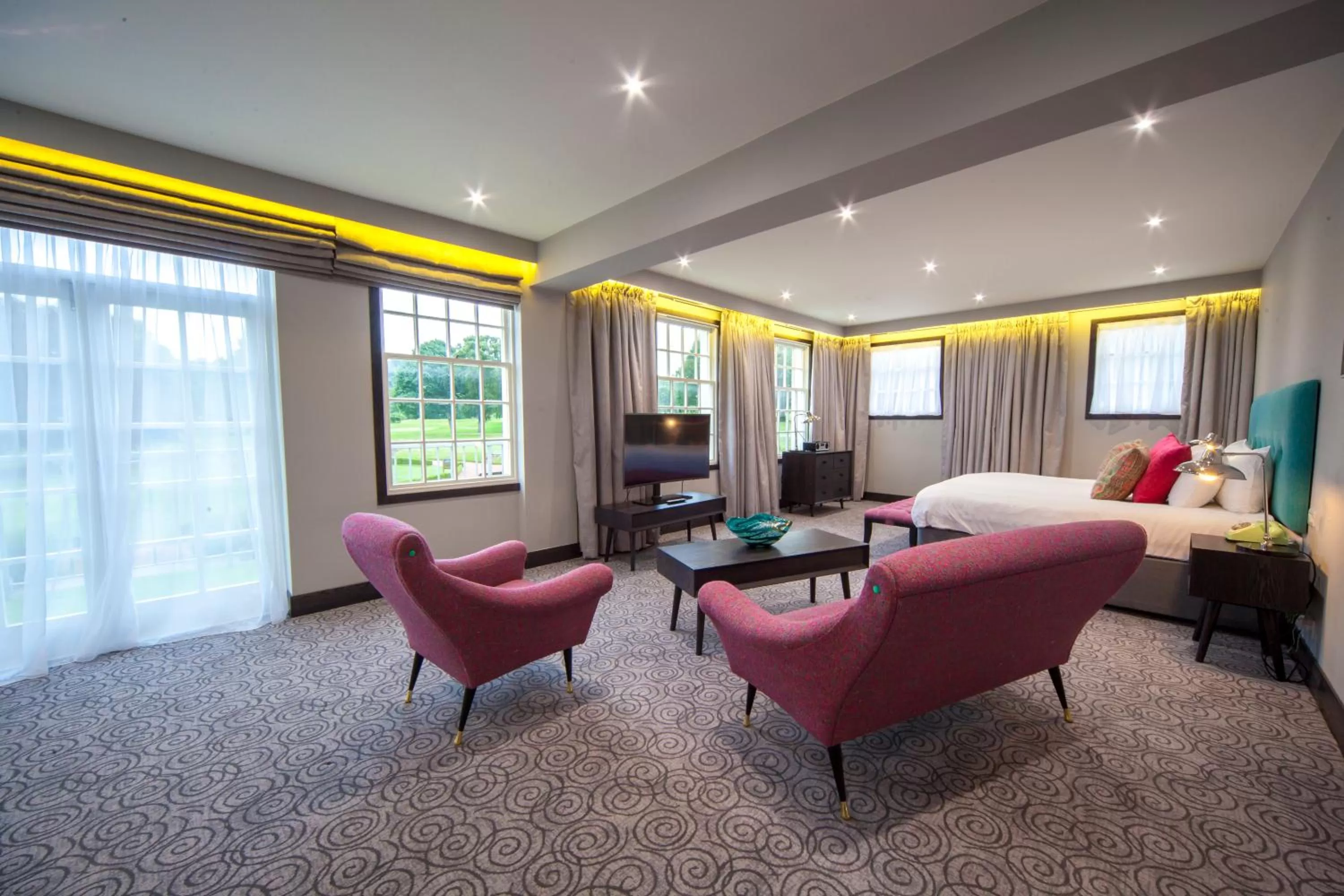 Seating area, Bed in Hawkstone Park