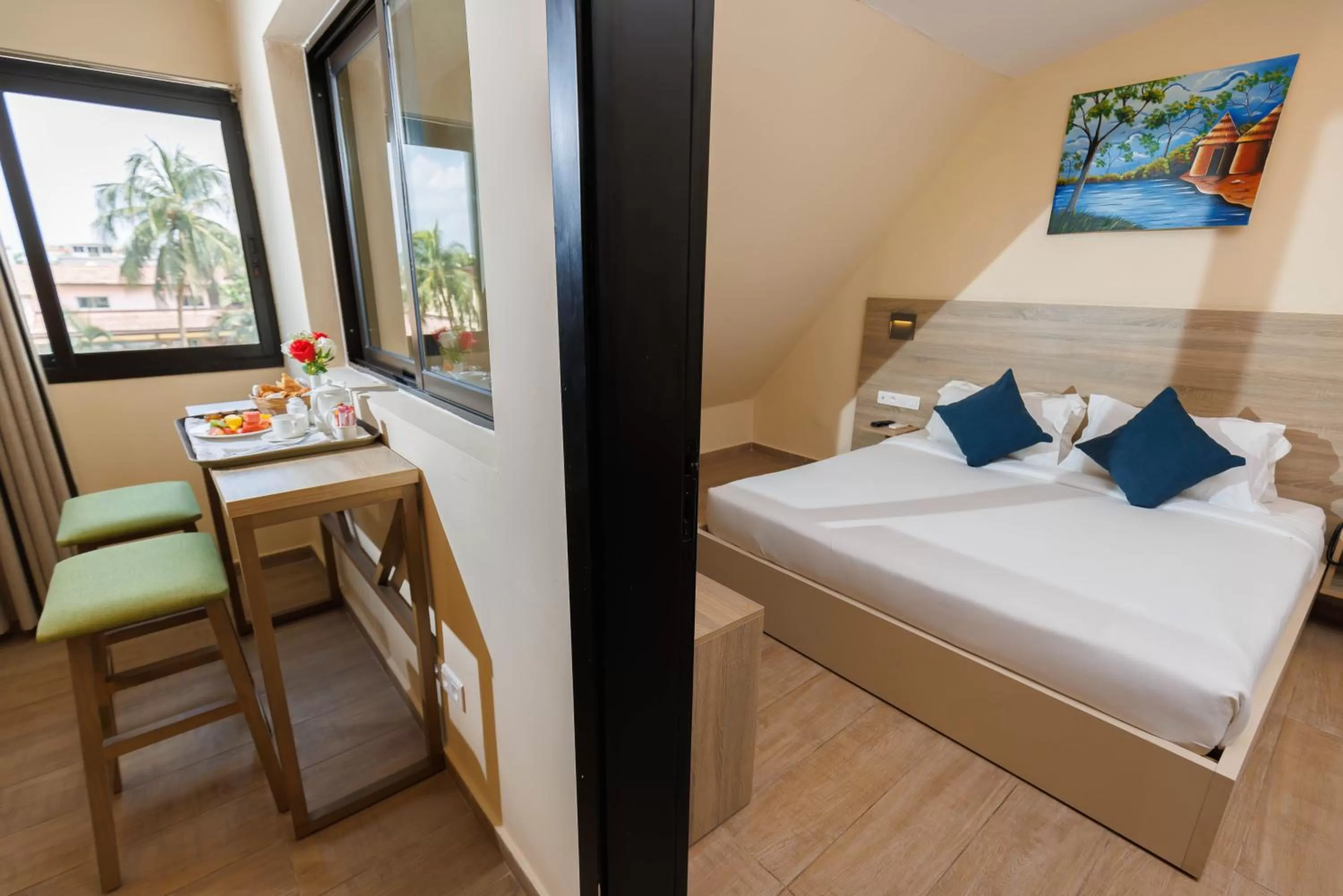 Bed in Silver Moon Hotel