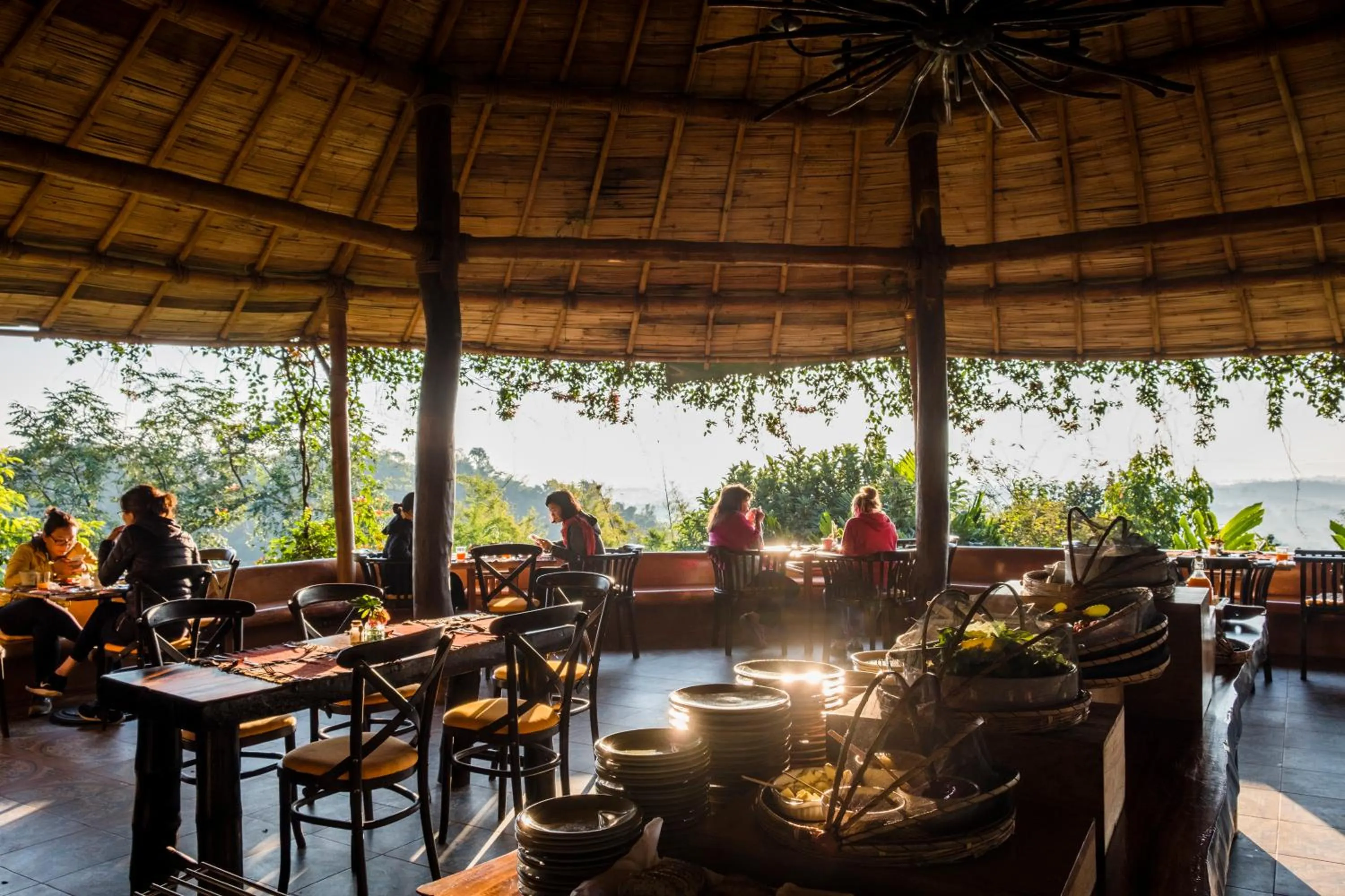 Buffet breakfast in Phu Chaisai Chiang Rai Mountain Resort