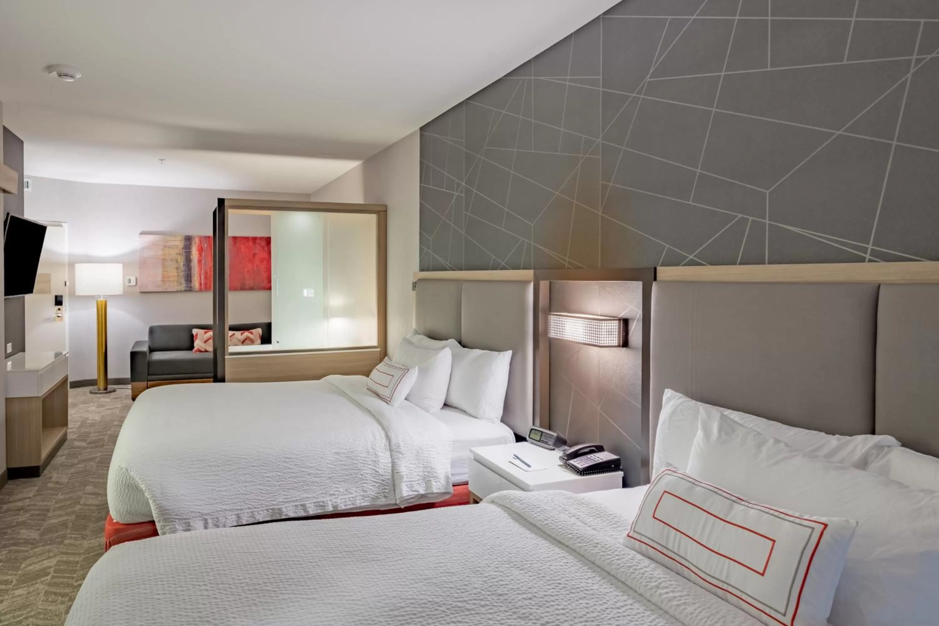 Photo of the whole room, Bed in SpringHill Suites Dallas Central Expressway