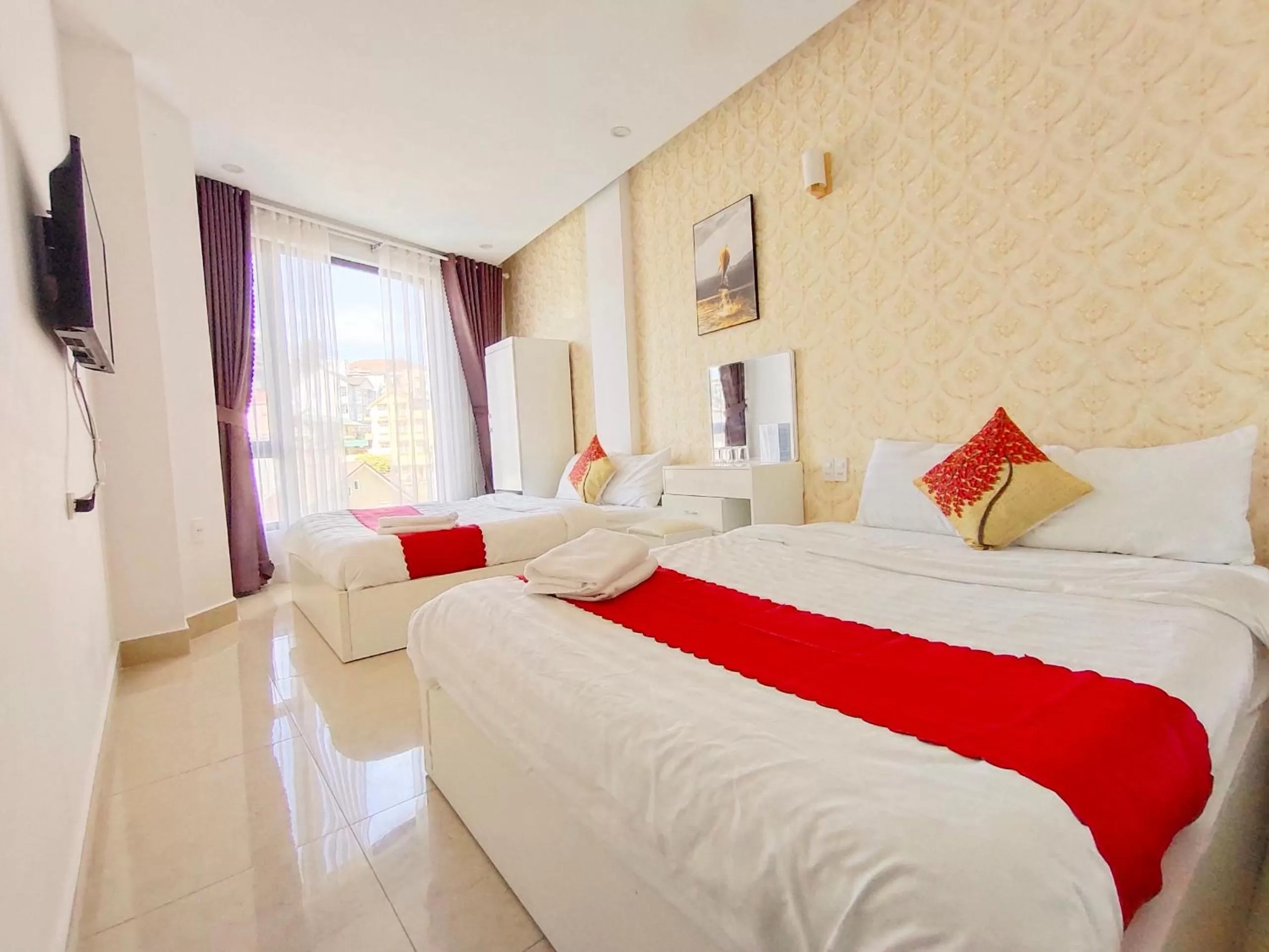 Bed in Ngàn Phố Studio & Love Hotel