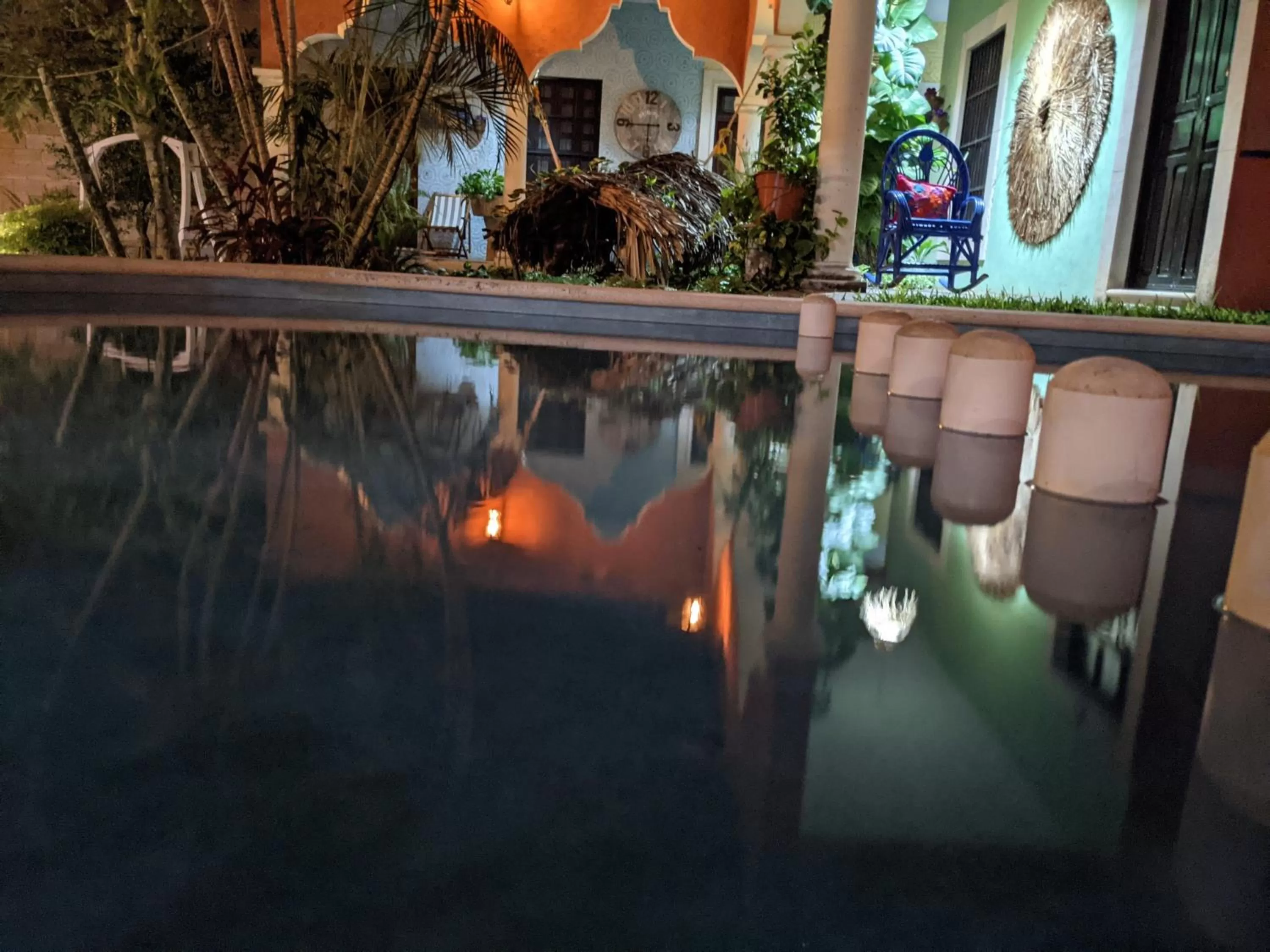 Pool view in Casa Aluxes Hotel